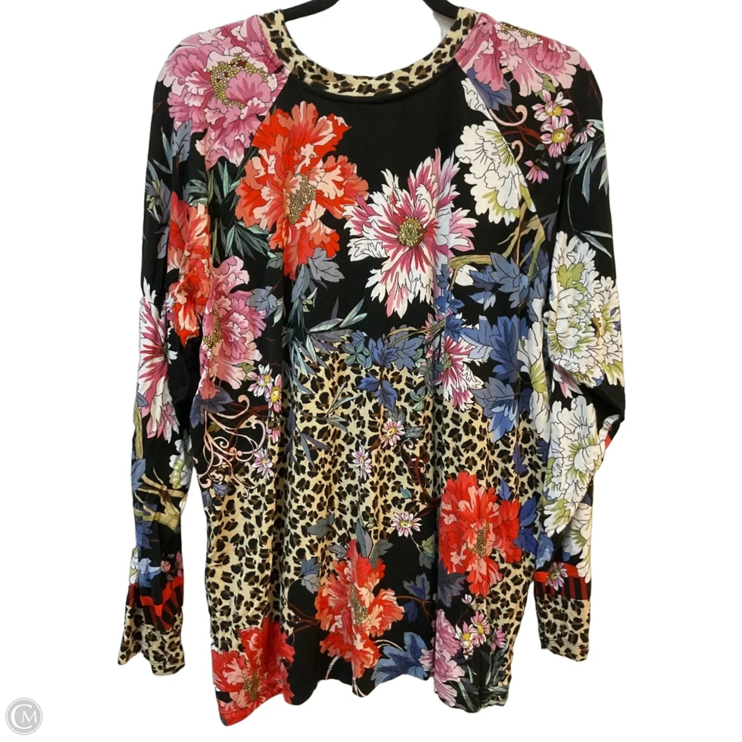 Top Long Sleeve By Johnny Was In Floral Print, Size: Xxl