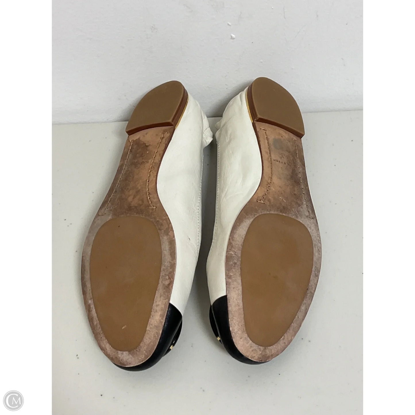 Shoes Designer By Tory Burch In Black & Cream, Size: 7.5