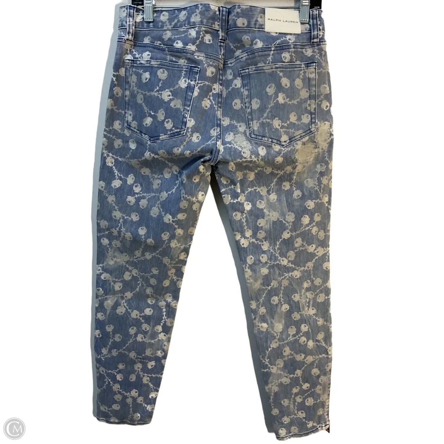 Jeans Skinny By Ralph Lauren Black Label In Blue & White, Size: 6