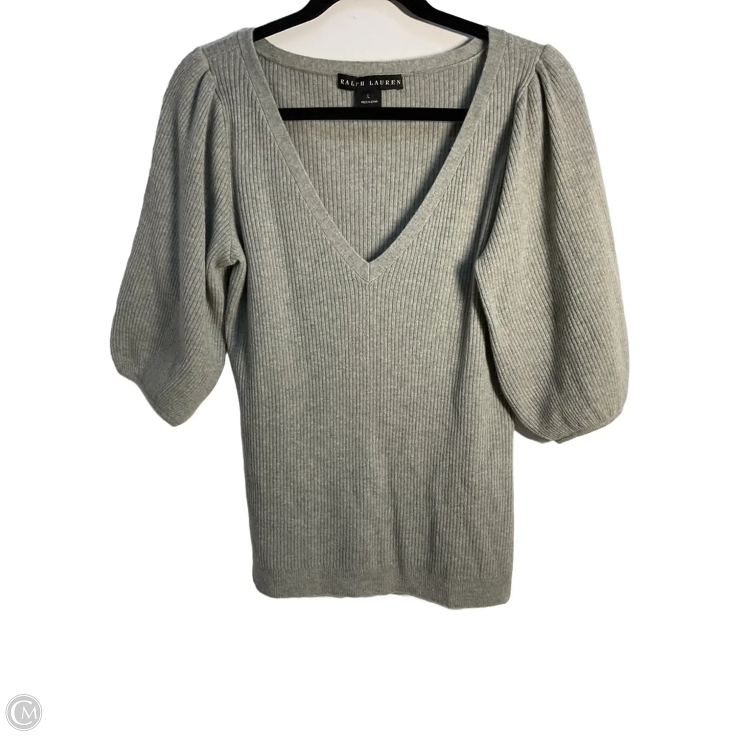 Sweater Cashmere By Ralph Lauren Black Label In Grey, Size: L