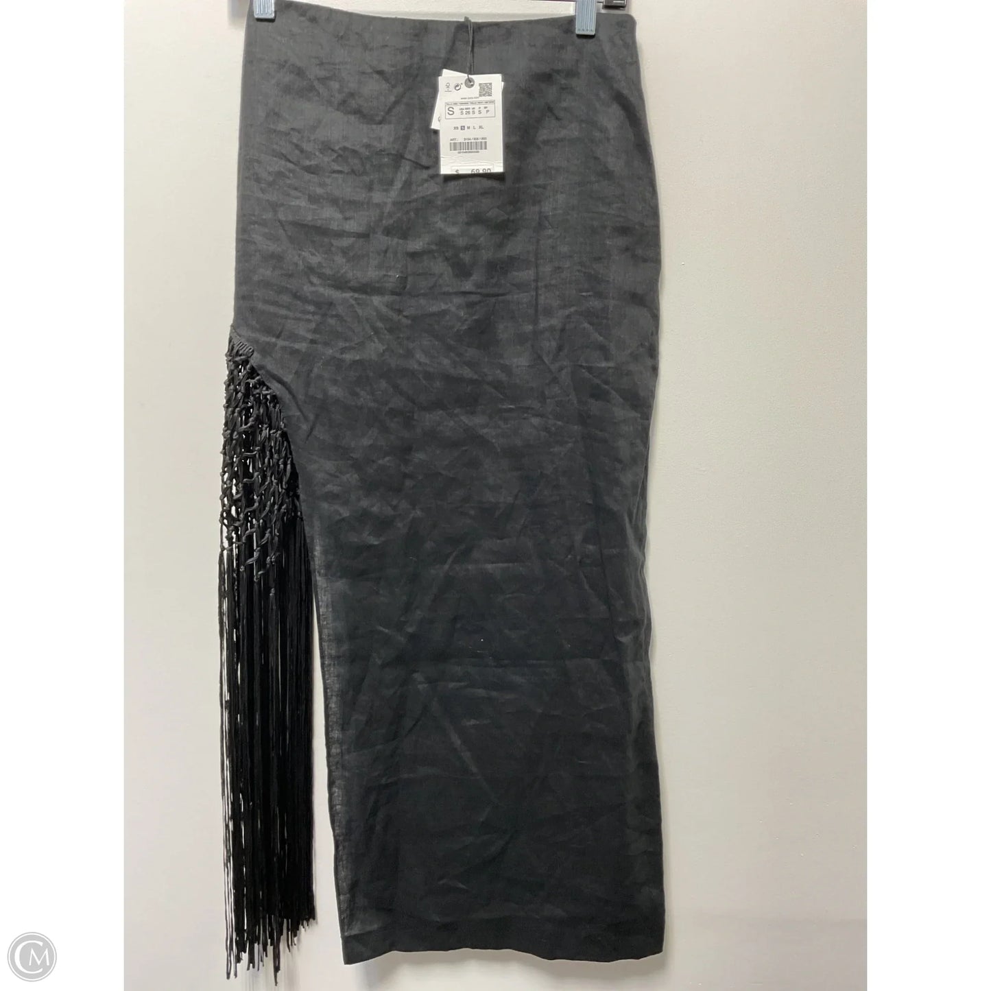 Skirt Midi By Zara In Black, Size: M