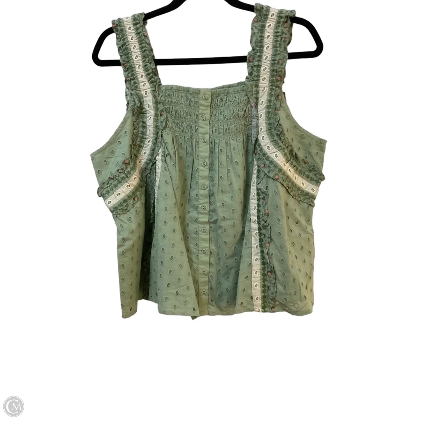 Top Sleeveless By Forever That Girl In Green, Size: 1x