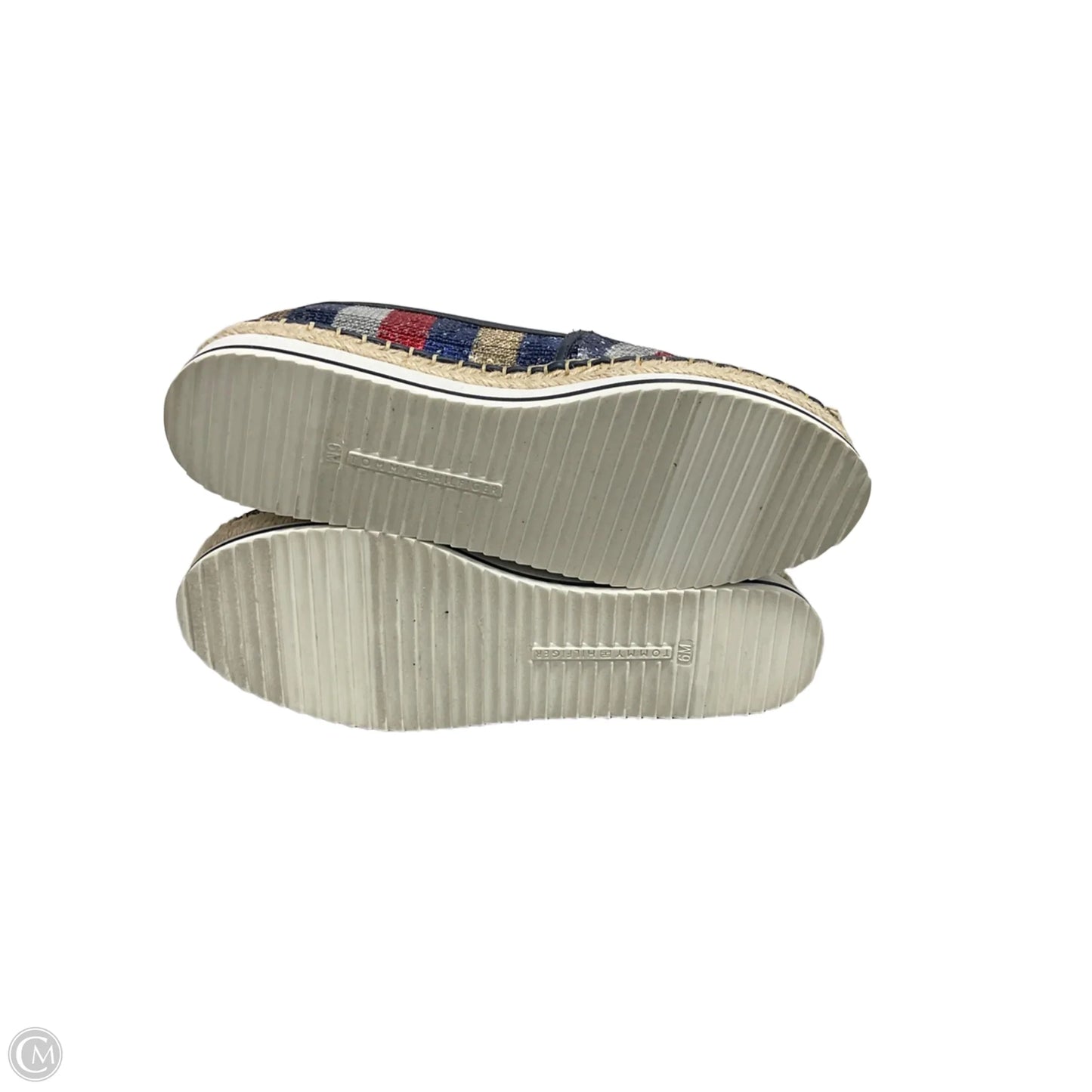 Shoes Heels Platform By Tommy Hilfiger In Blue & Gold, Size: 6