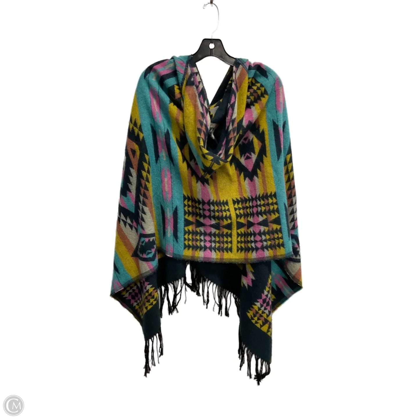 Poncho By Clothes Mentor In Multi-colored, Size: Osfm