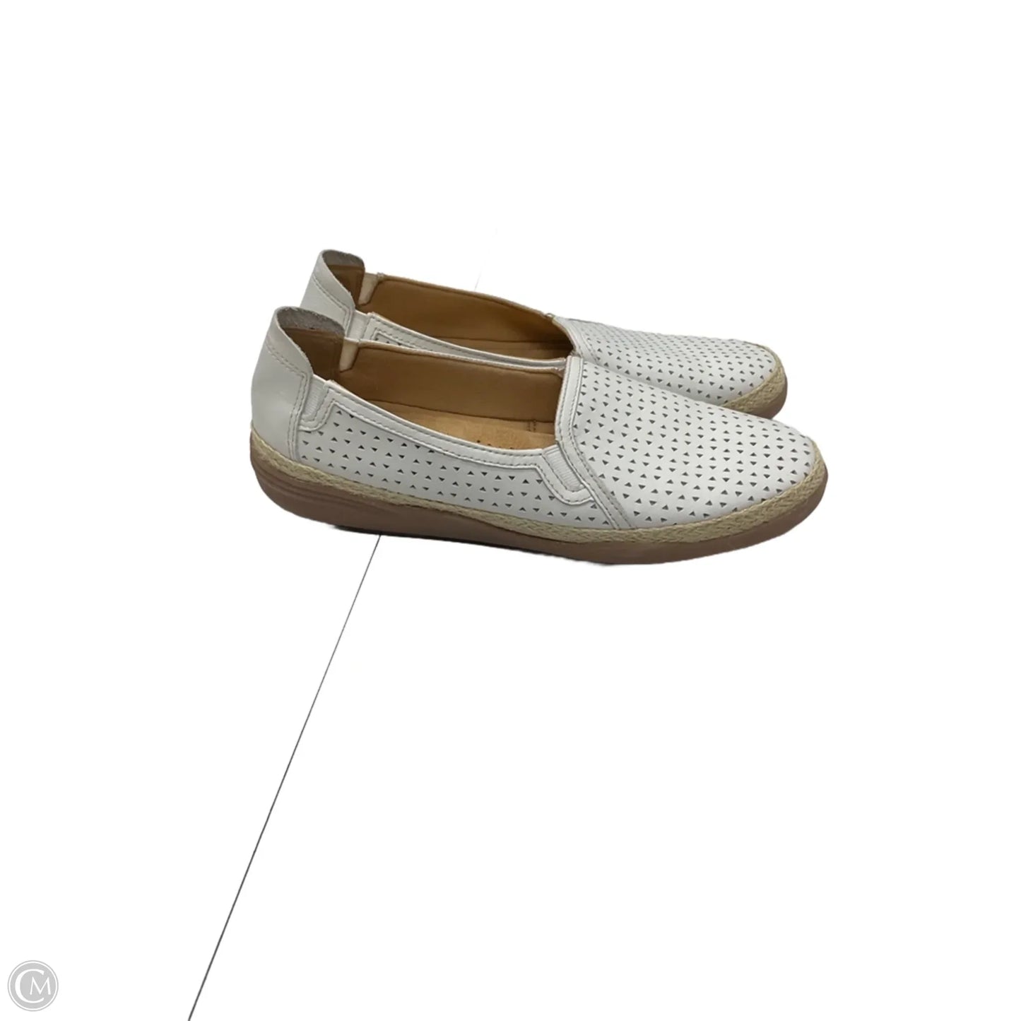 Shoes Flats By Clarks In White, Size: 9