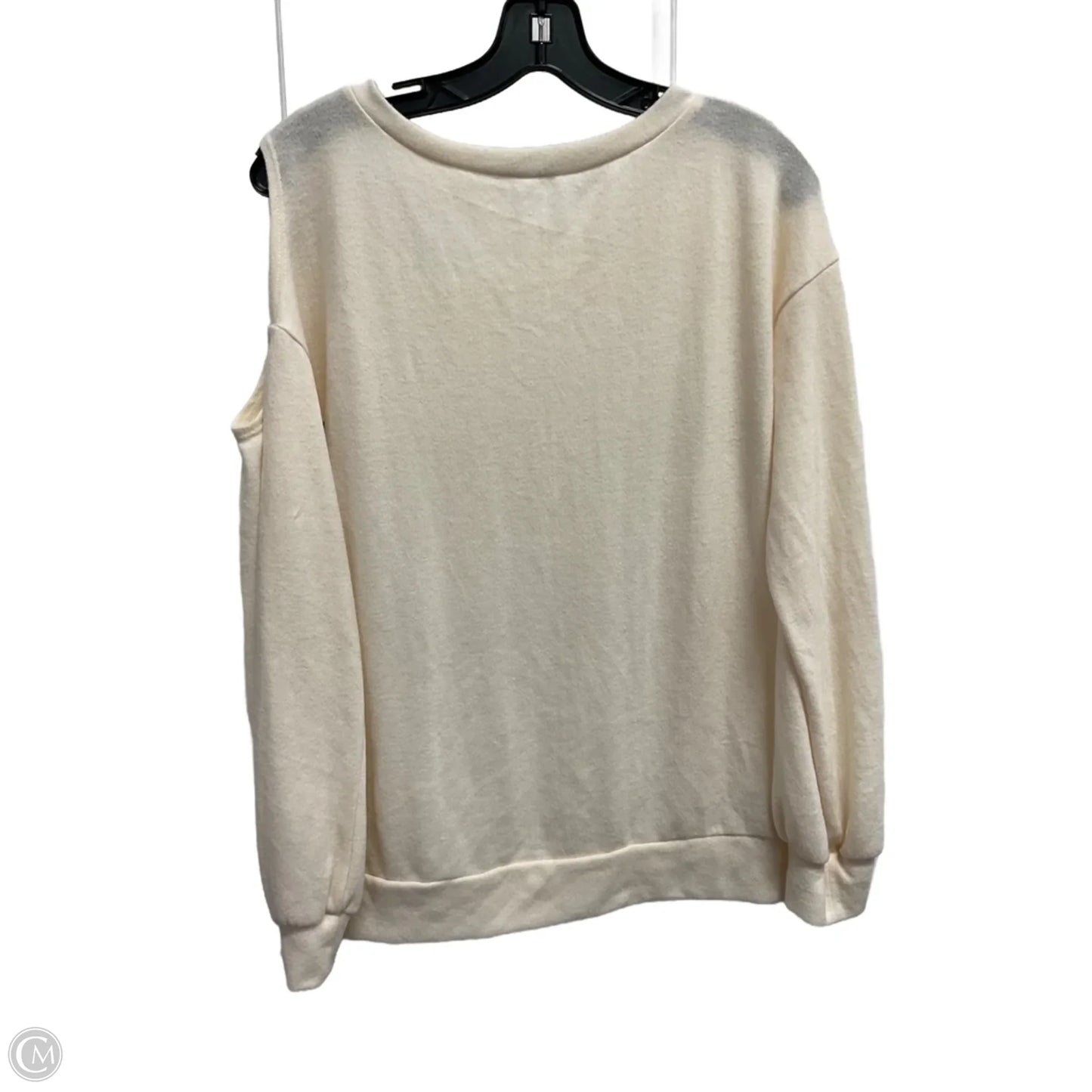 Top Long Sleeve By White Birch In Cream, Size: M