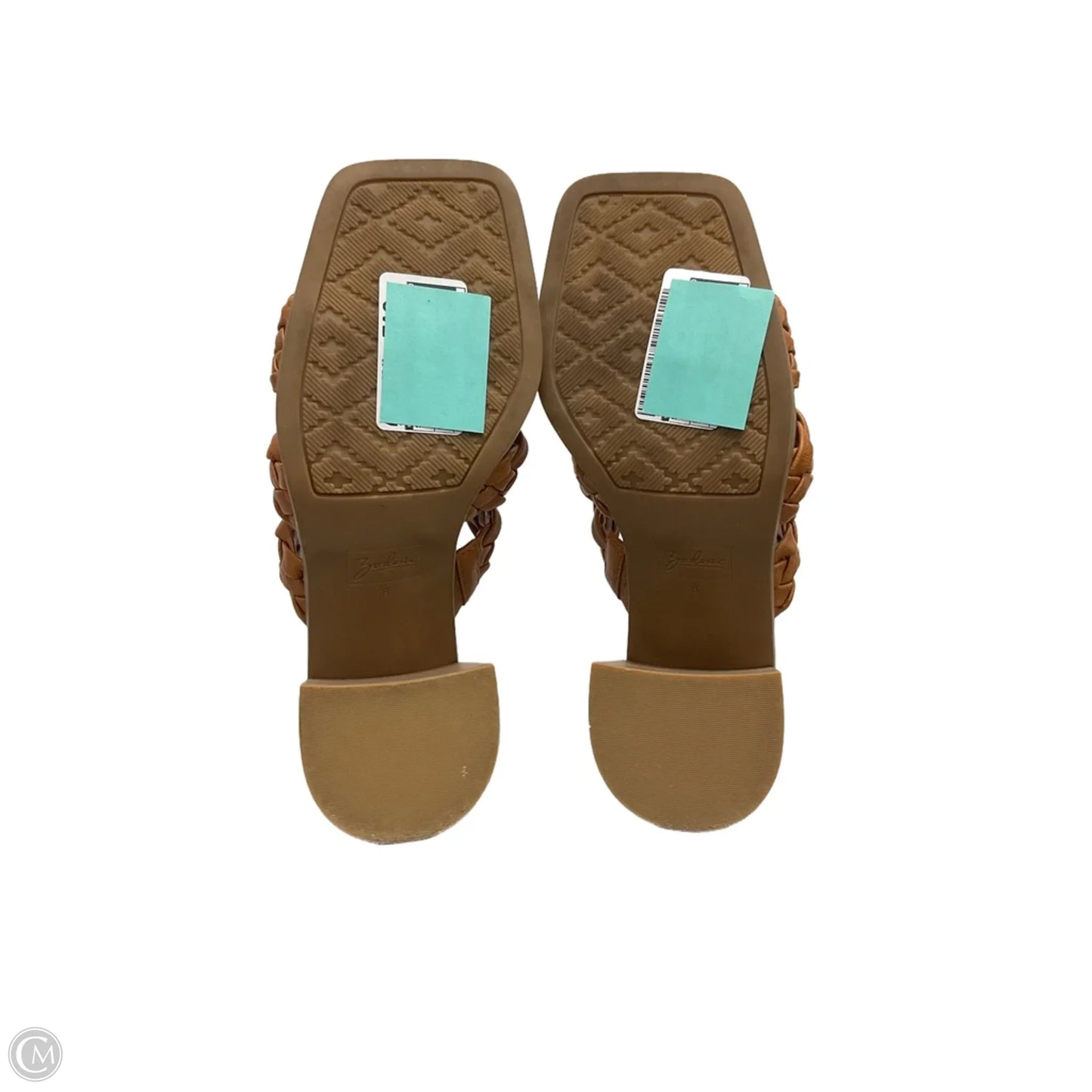 Sandals Heels Block By Zodiac In Brown, Size: 8