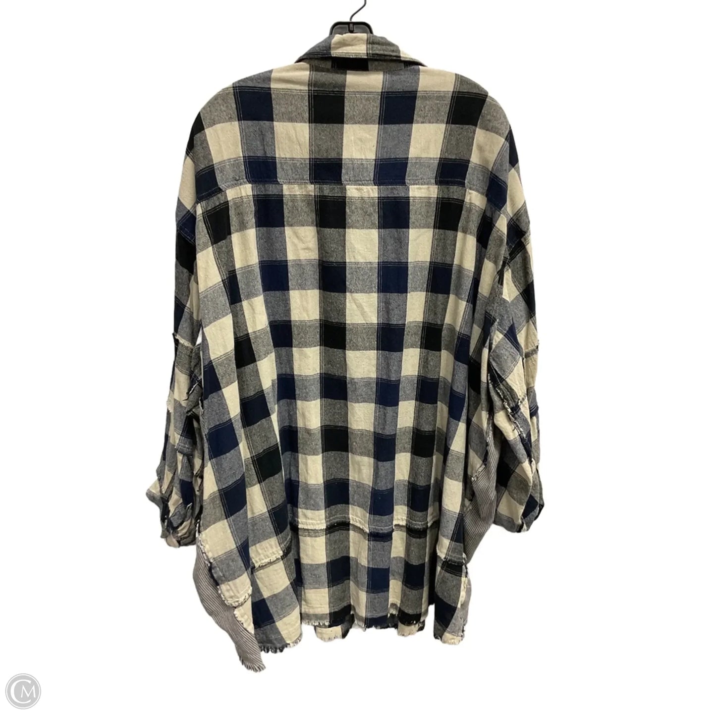 Tunic Long Sleeve By Easel In Checkered Pattern, Size: L