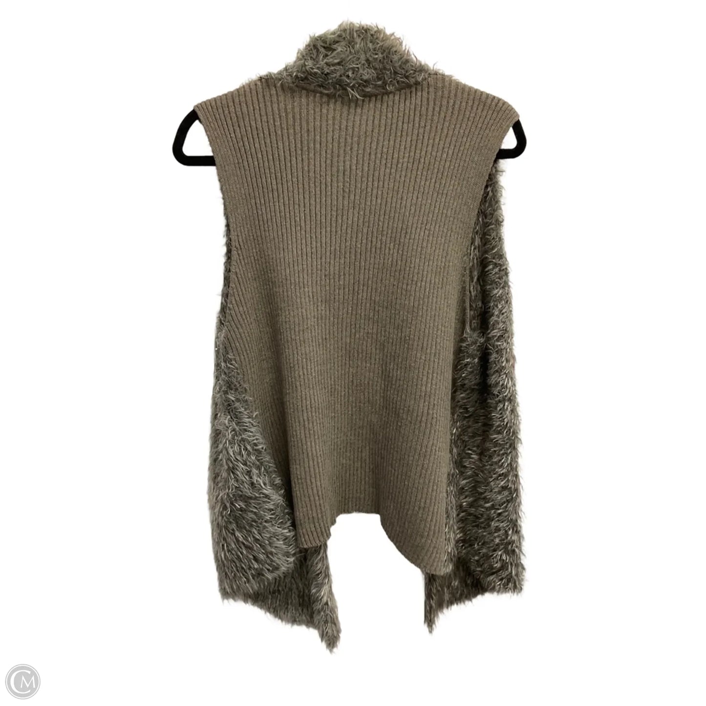Vest Faux Fur & Sherpa By Cabi In Grey, Size: L