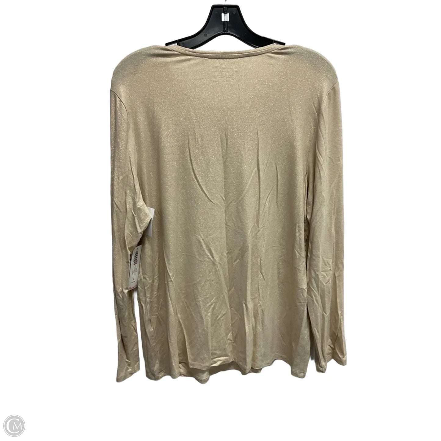 Top Long Sleeve Basic By Chicos In Gold, Size: L