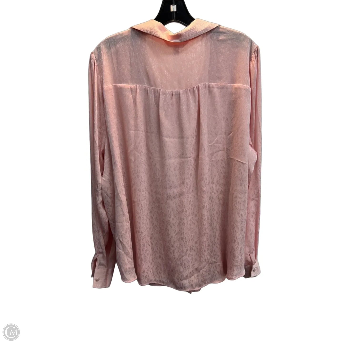 Blouse Long Sleeve By Lc Lauren Conrad In Pink, Size: Xxl