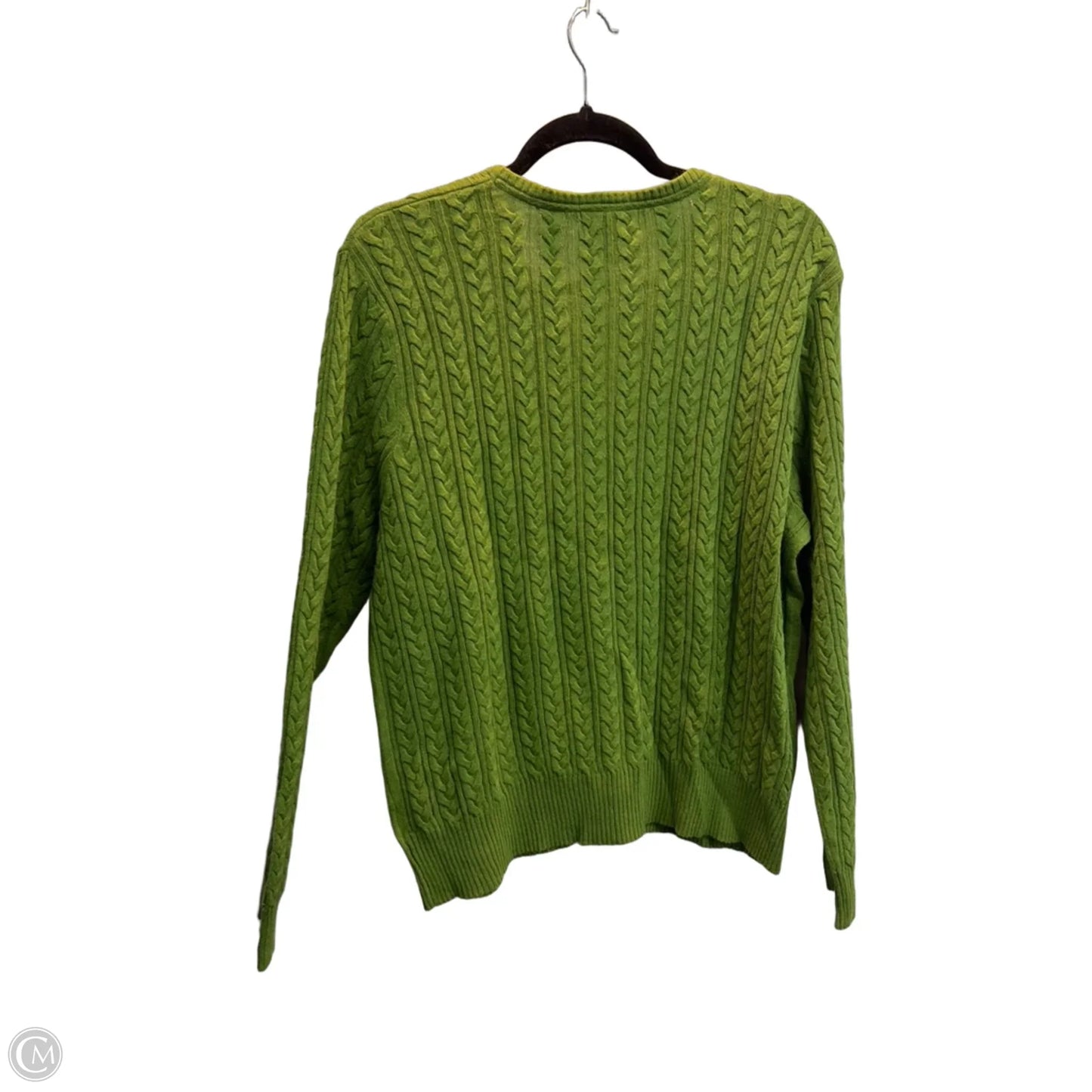 Cardigan By Eddie Bauer In Green, Size: Xxl