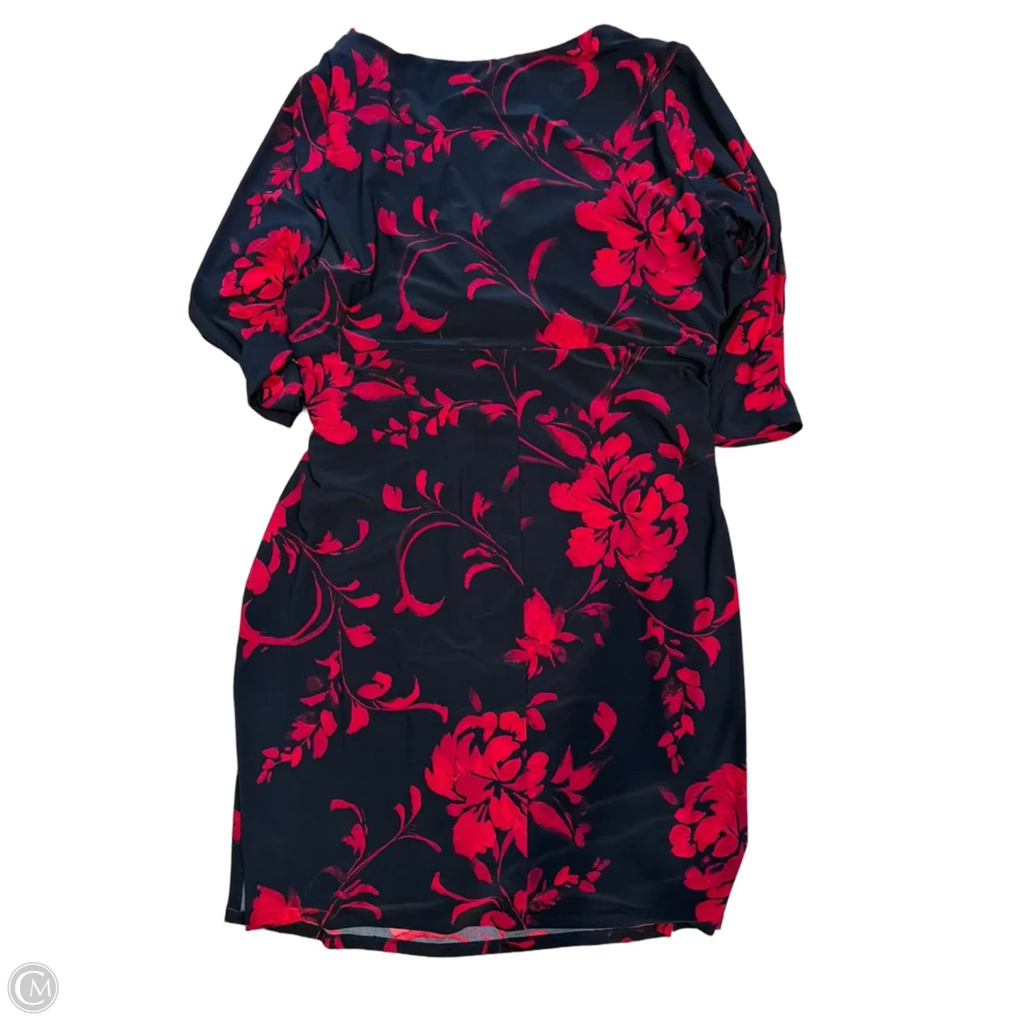 Dress Party Midi By Lauren By Ralph Lauren In Black & Red, Size: 1x