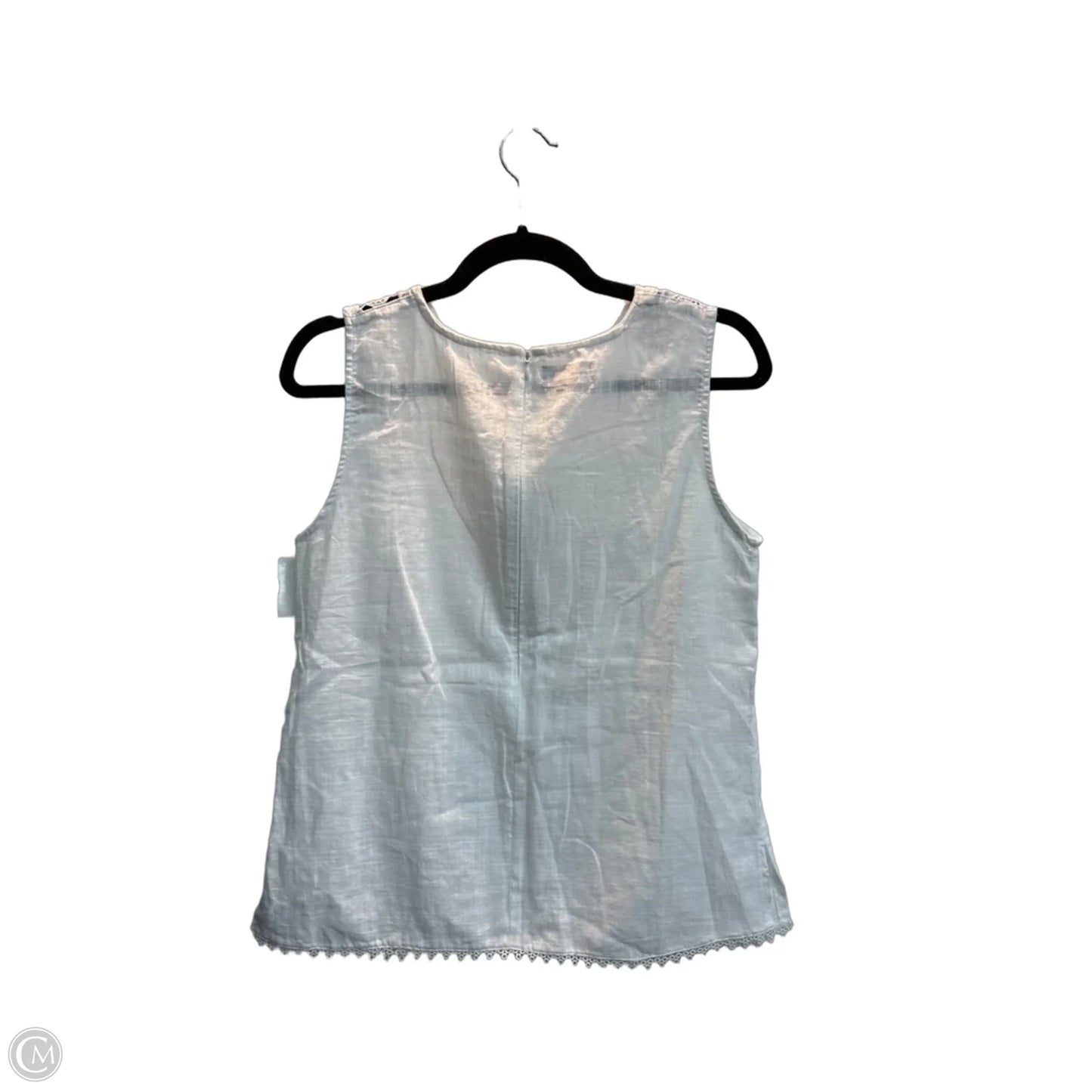 Top Sleeveless By Clothes Mentor In White, Size: M