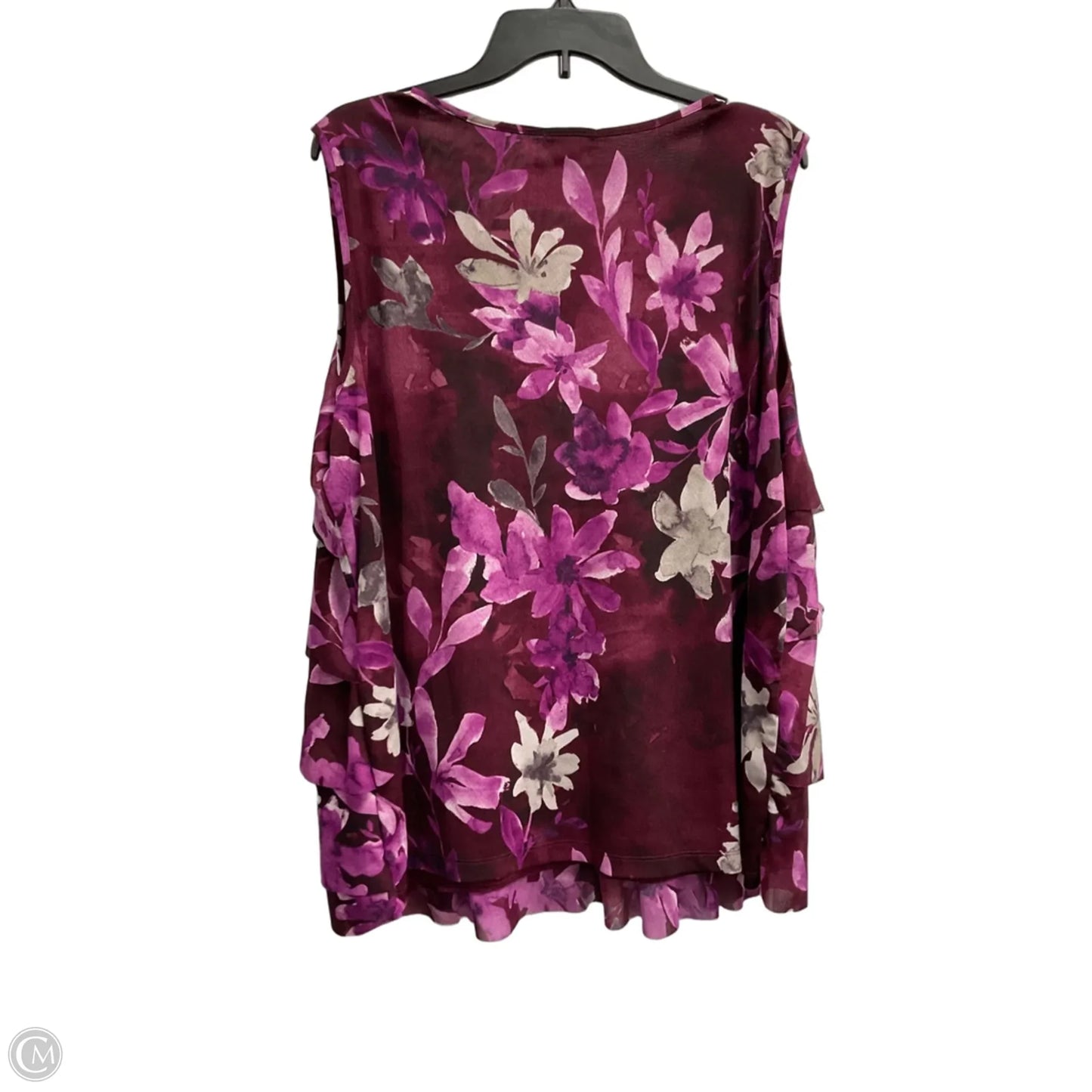 Top Sleeveless By Clothes Mentor In Floral Print, Size: 3x