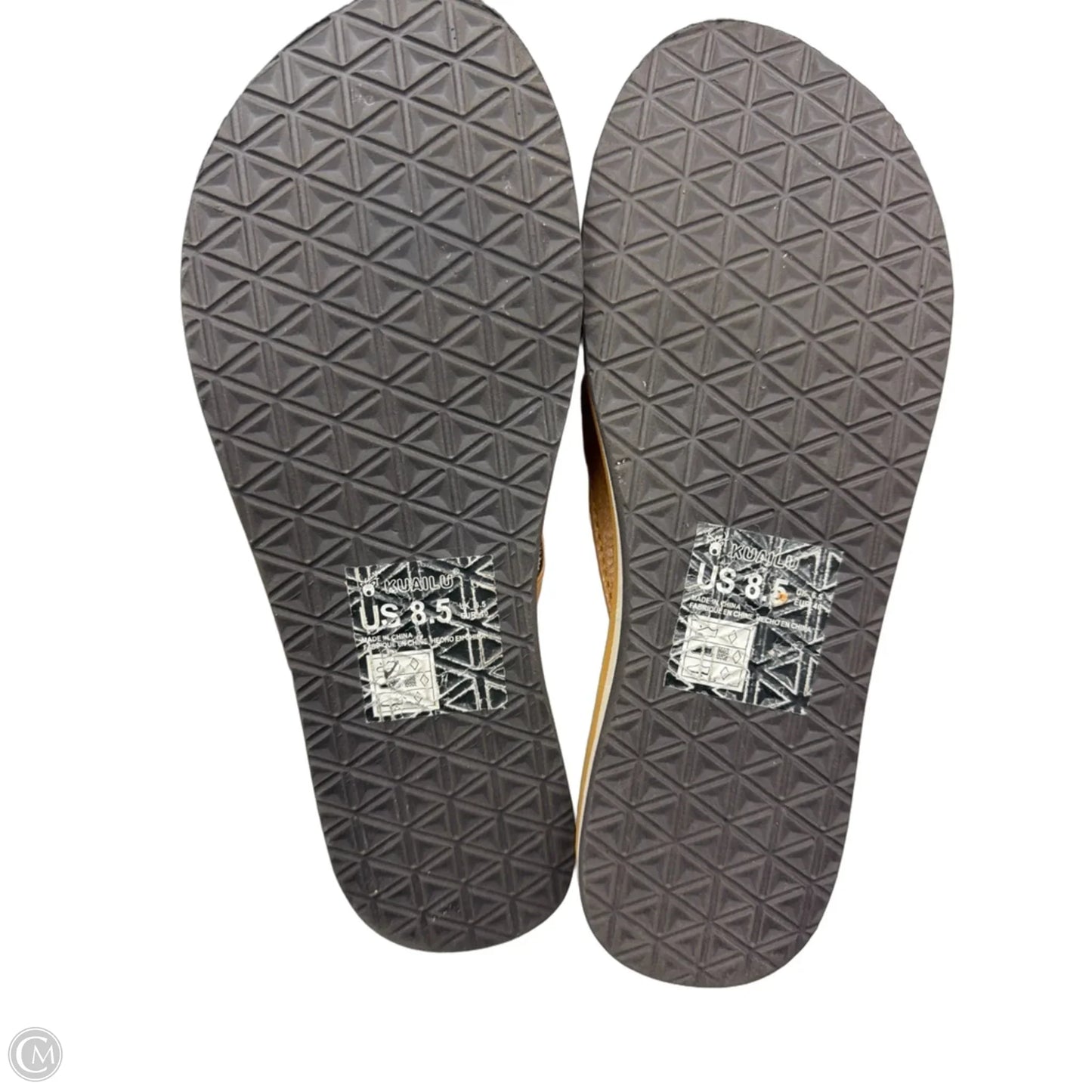 Sandals Flip Flops By Clothes Mentor In Brown, Size: 8.5