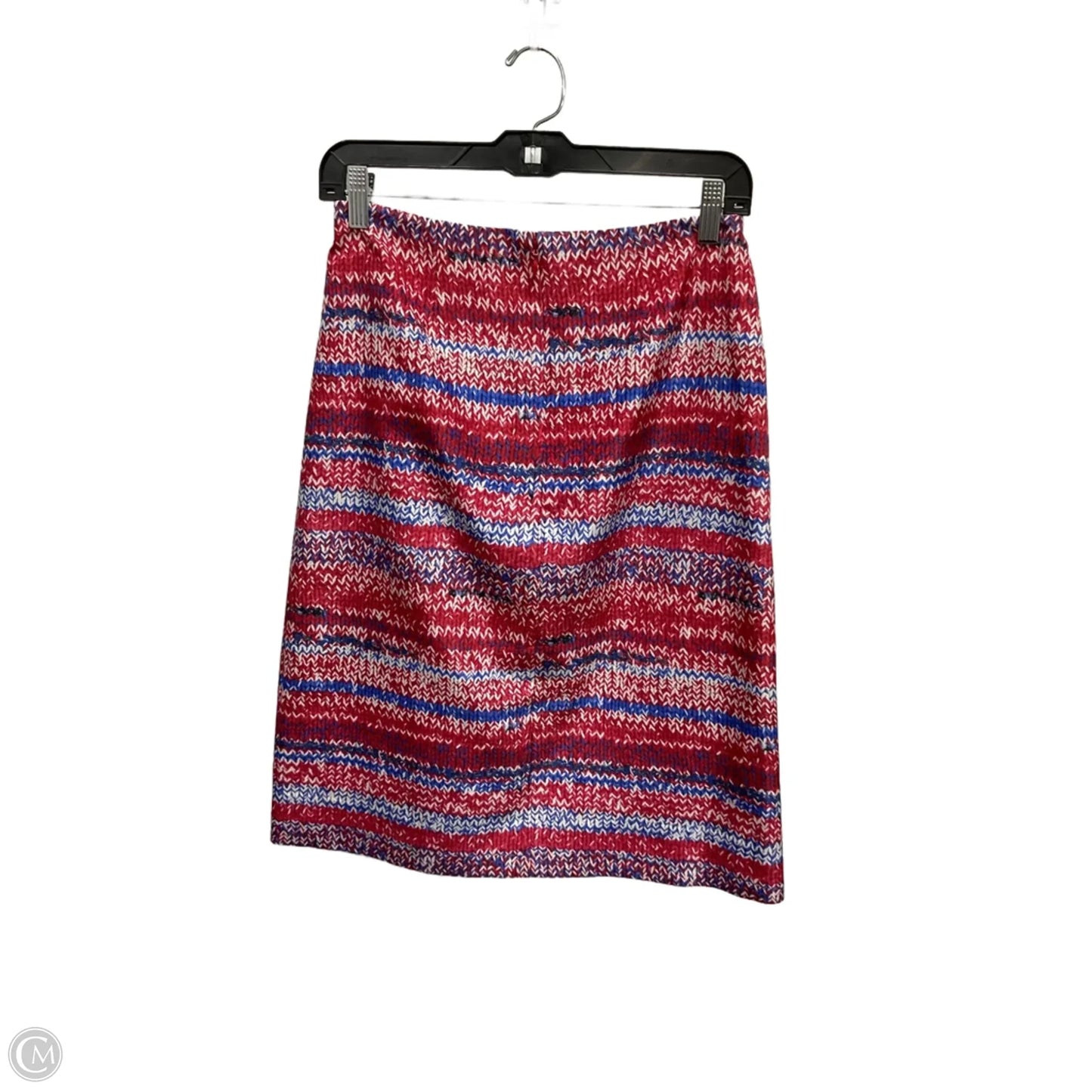 Skirt Designer By Tory Burch In Blue Red & White, Size: 2