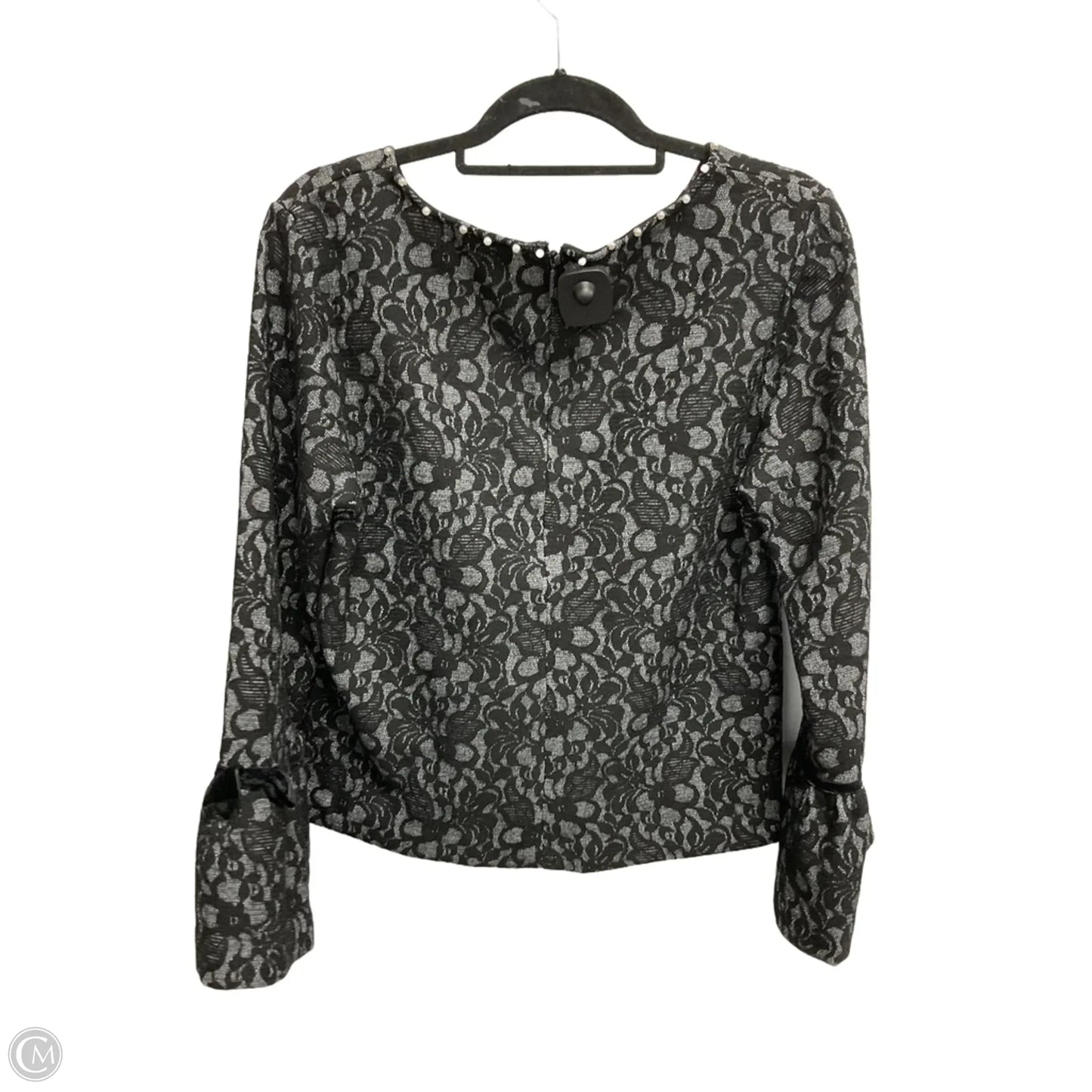 Blouse Designer By Karl Lagerfeld In Black, Size: L