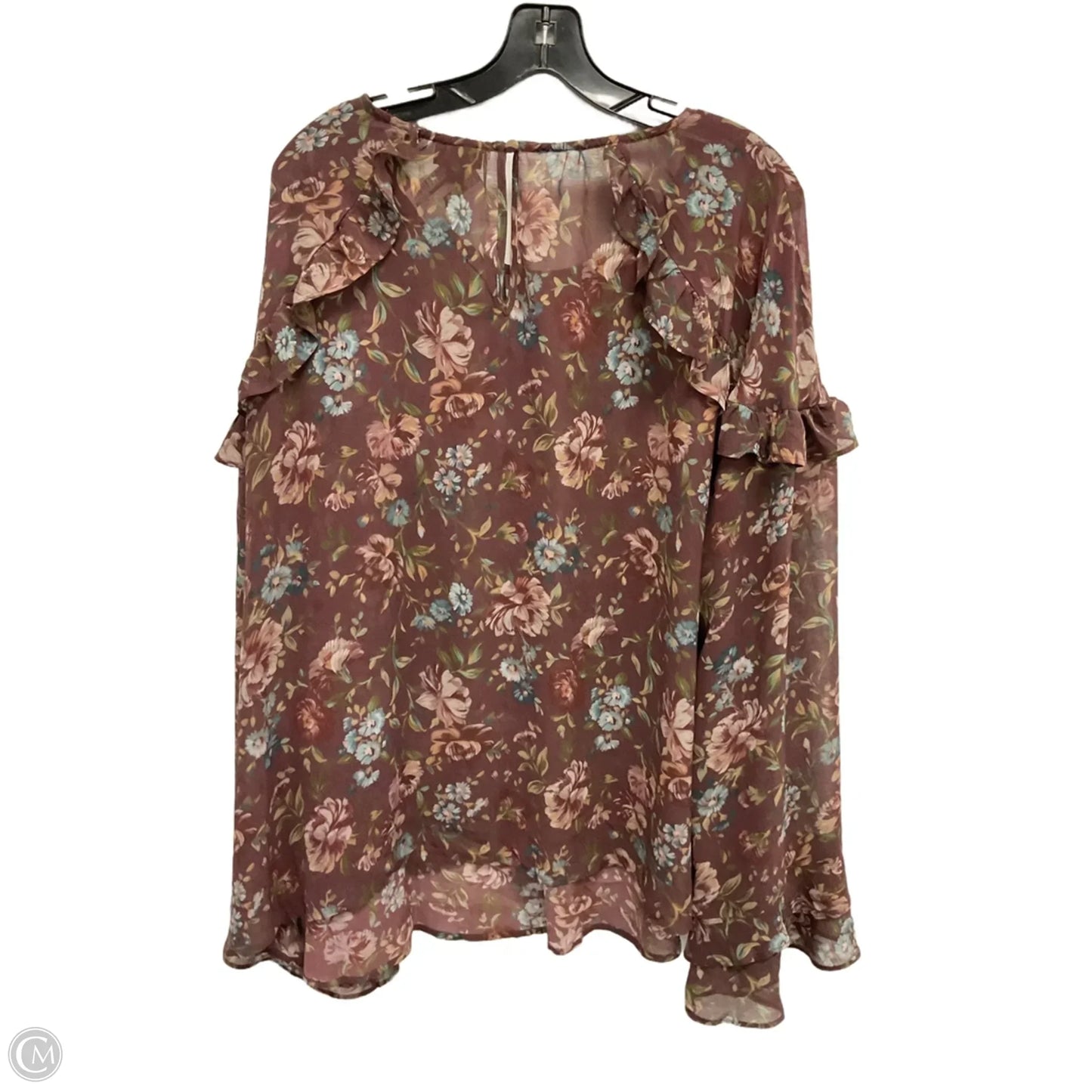 Blouse Long Sleeve By Torrid In Floral Print, Size: 2x