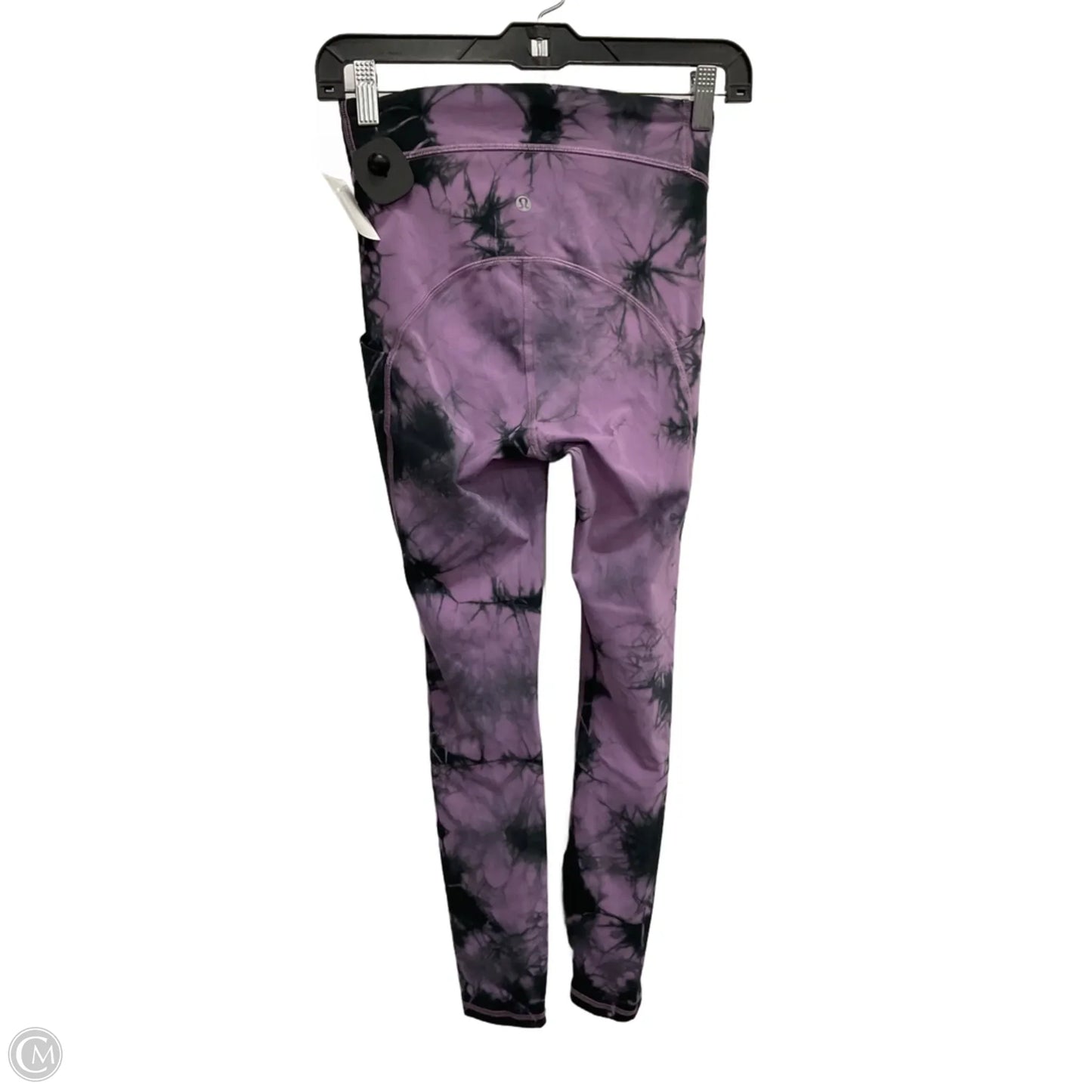 Athletic Leggings By Lululemon In Black & Purple, Size: S