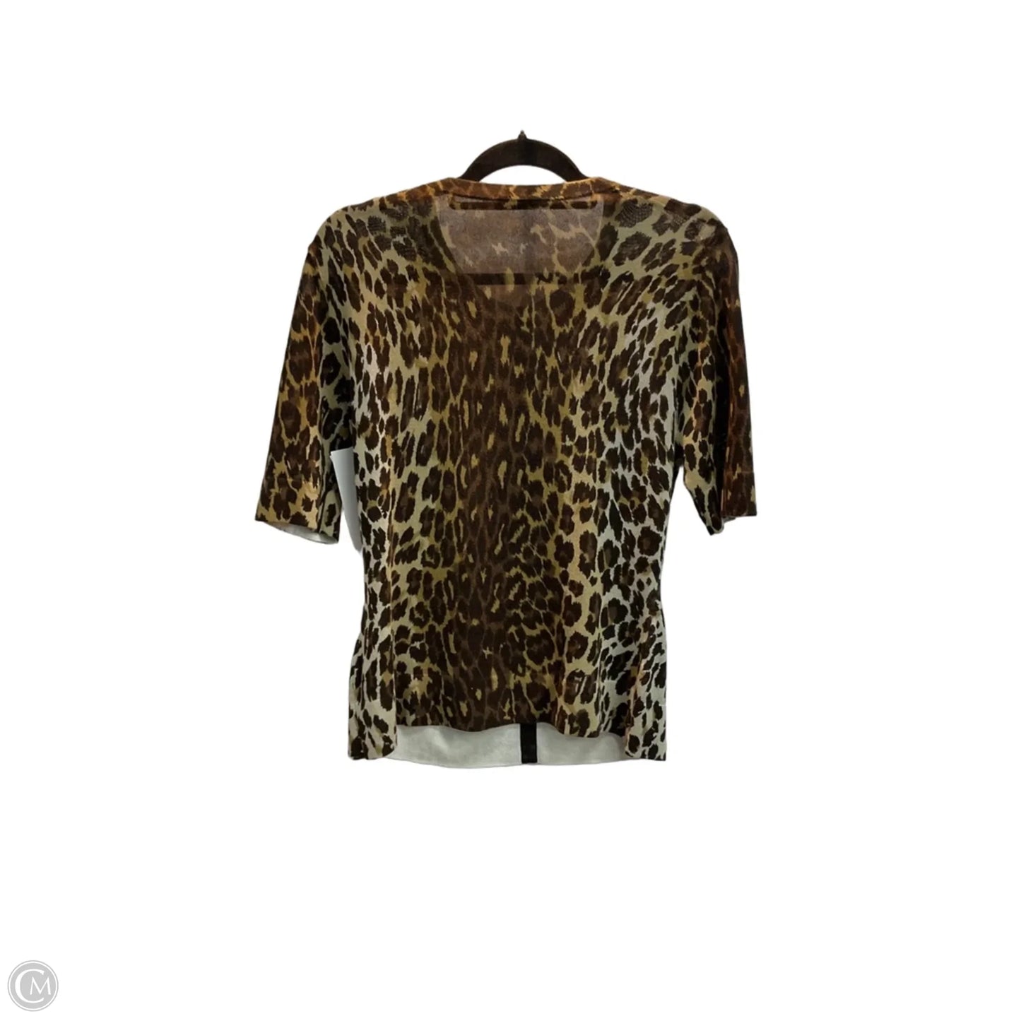 Cardigan Designer By Lafayette 148 In Animal Print, Size: M