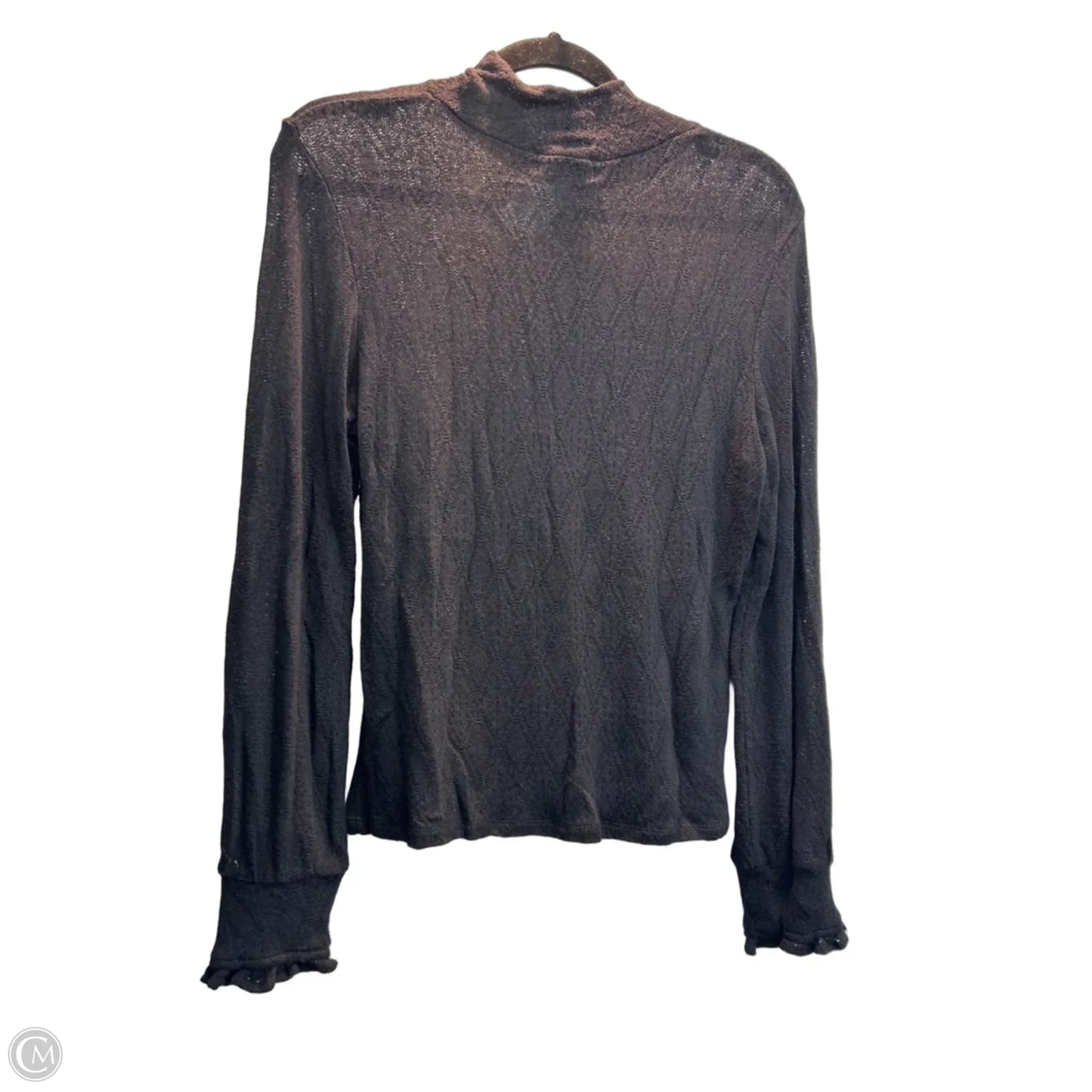 Top Long Sleeve By Clothes Mentor In Black, Size: L