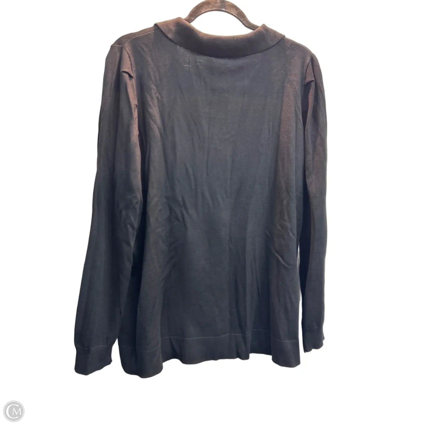 Top Long Sleeve By Clothes Mentor In Black, Size: 1x