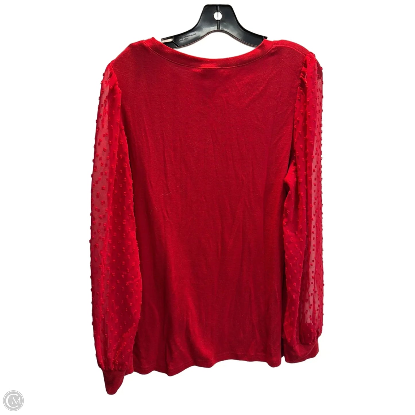 Top Long Sleeve By Clothes Mentor In Red, Size: Xl