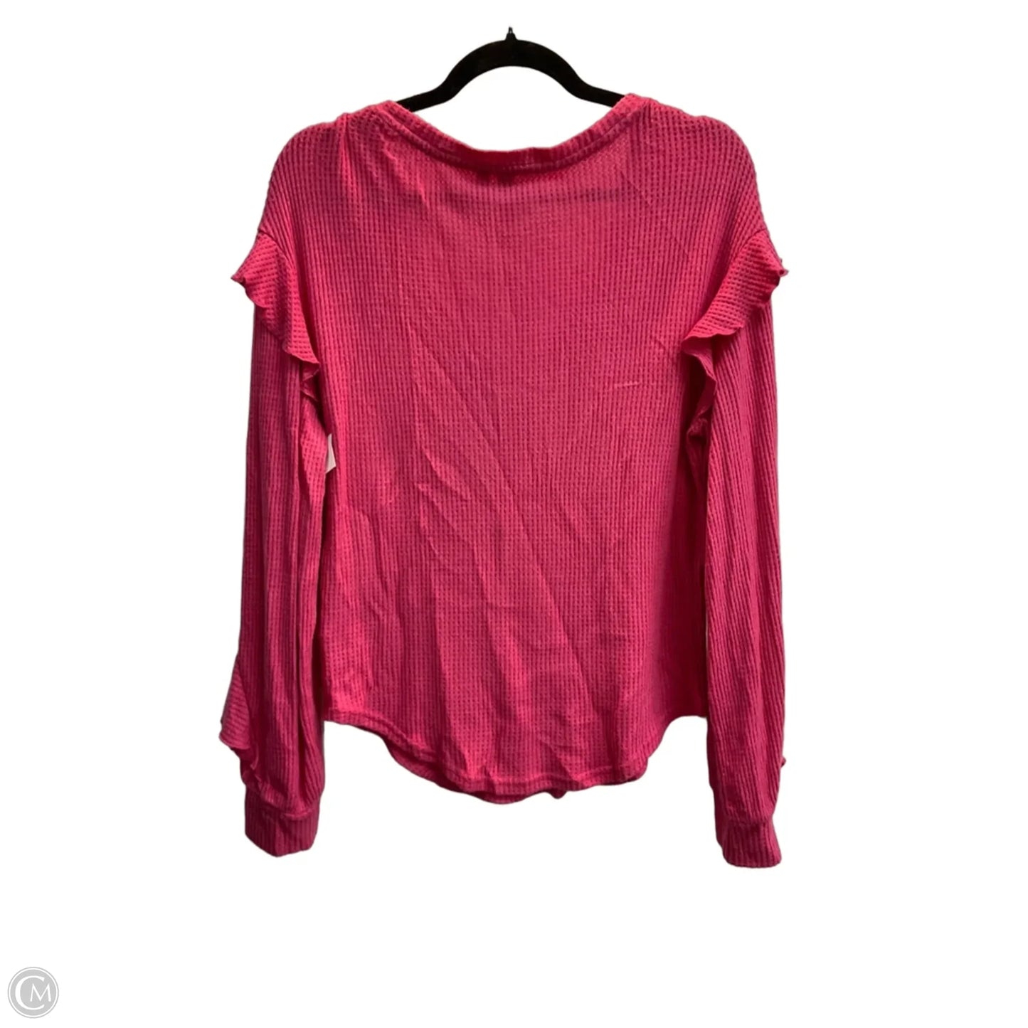 Top Long Sleeve By Pilcro In Pink, Size: M