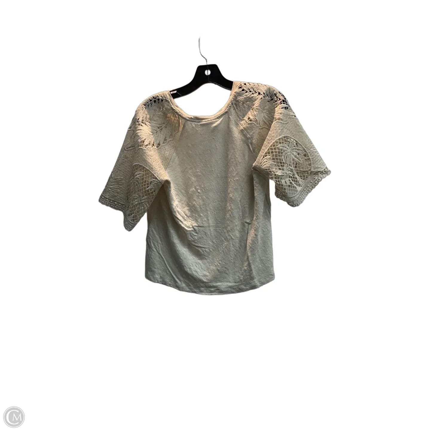 Top Short Sleeve By Chicos In Cream, Size: M