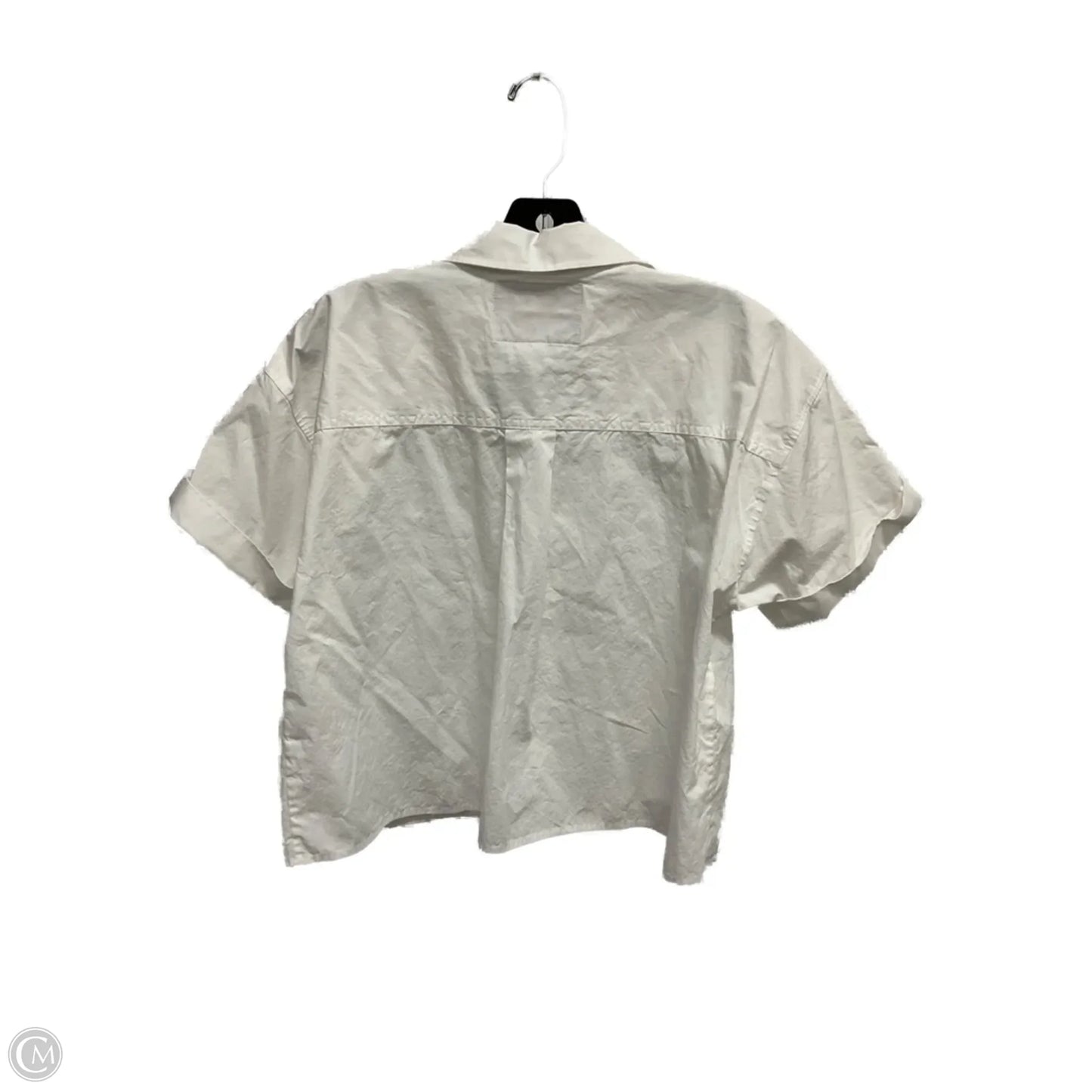 Top Short Sleeve Designer By Karl Lagerfeld In White, Size: M