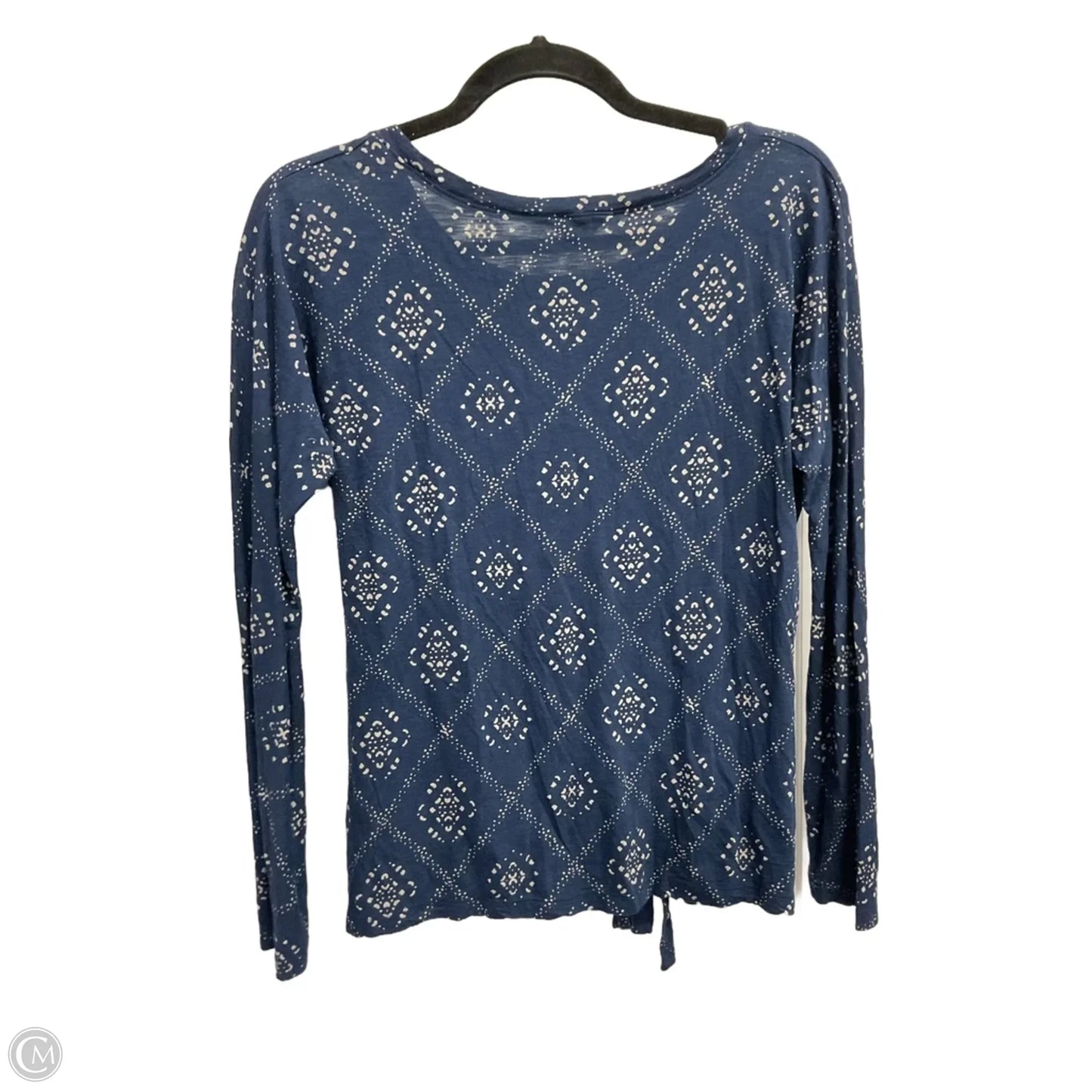 Top 3/4 Sleeve Basic By Lucky Brand In Blue, Size: S