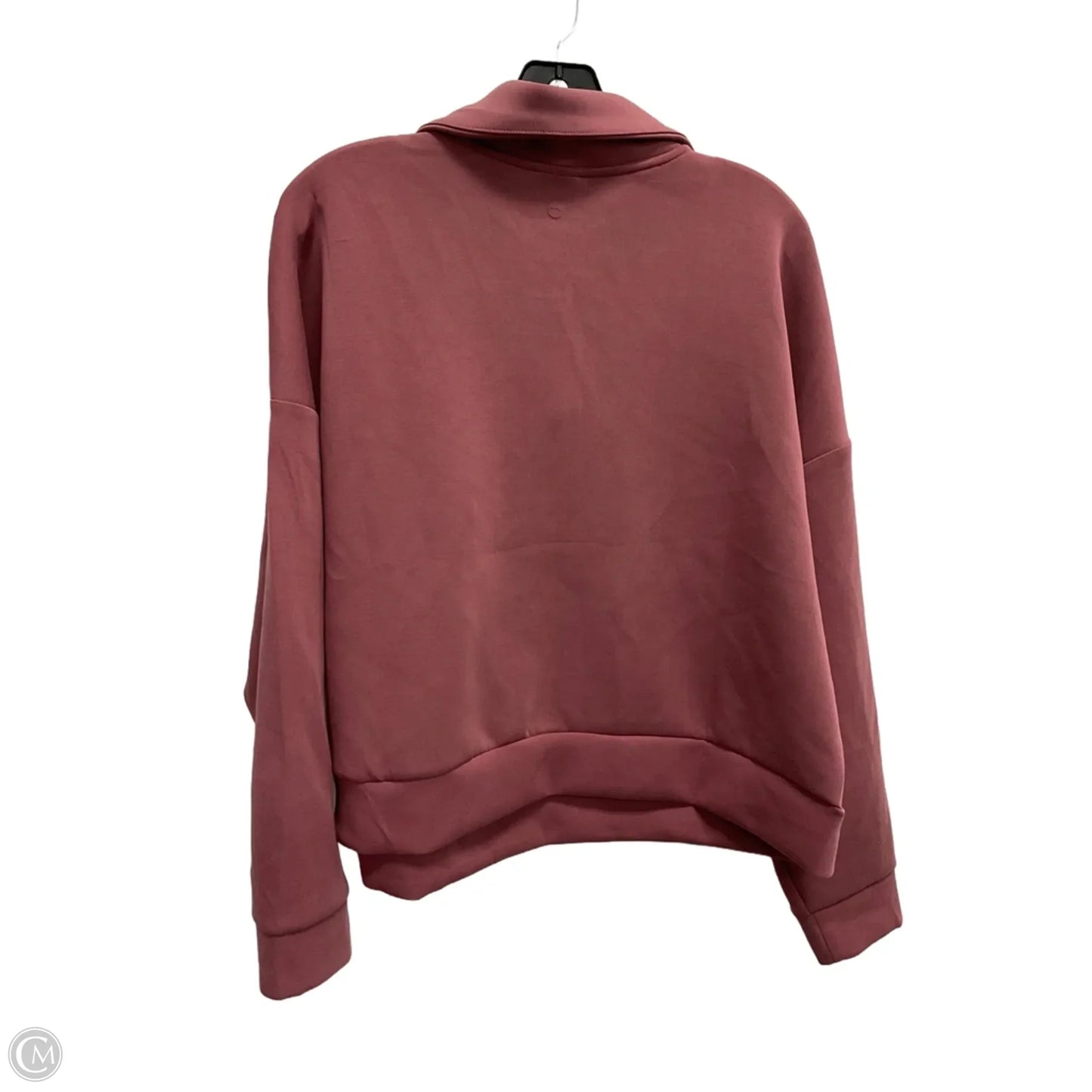 Athletic Top Long Sleeve Collar By Avia In Mauve, Size: Xl