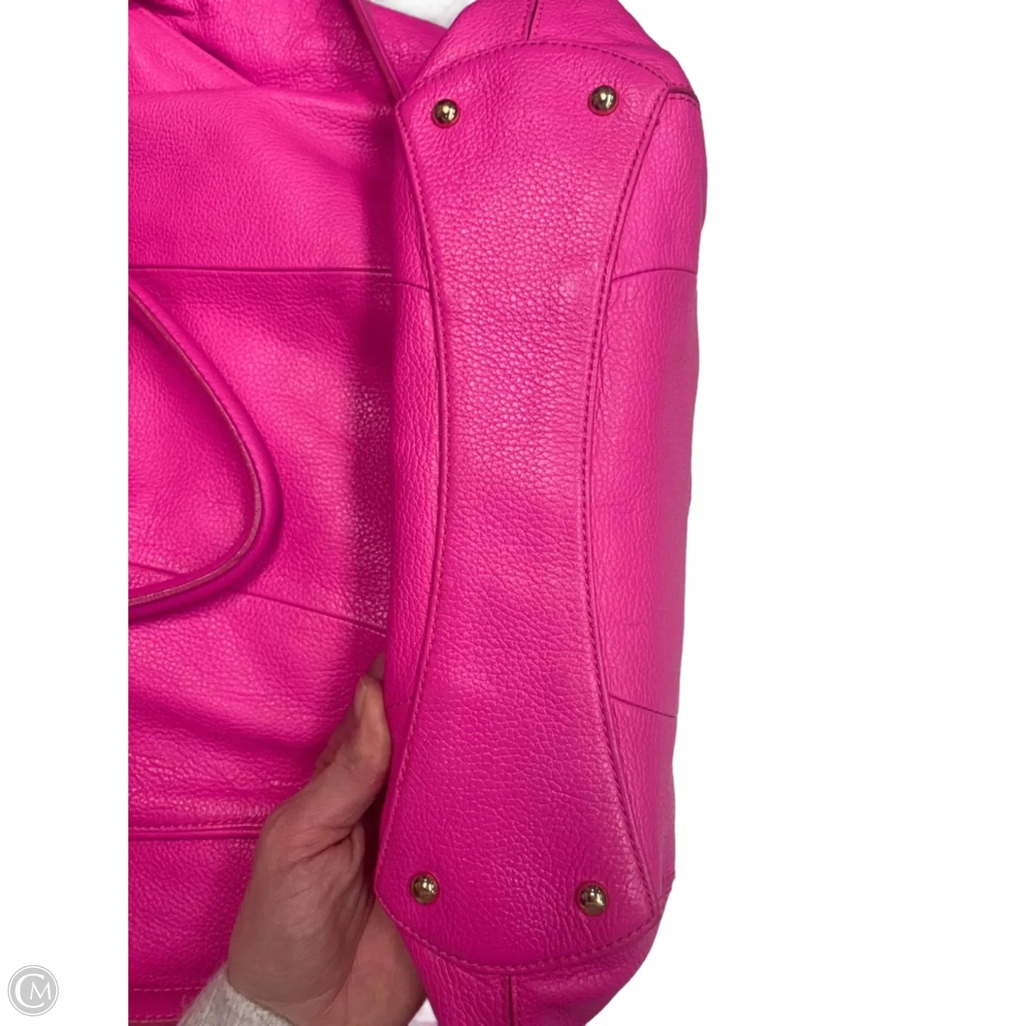 Handbag Leather By Isaac Mizrahi Live Qvc, Size: Large