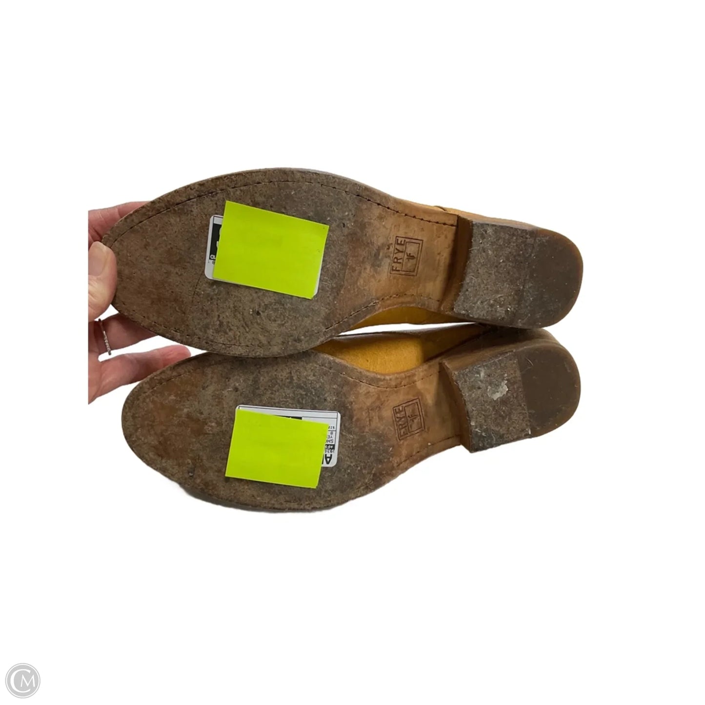 Shoes Designer By Frye In Yellow, Size: 8