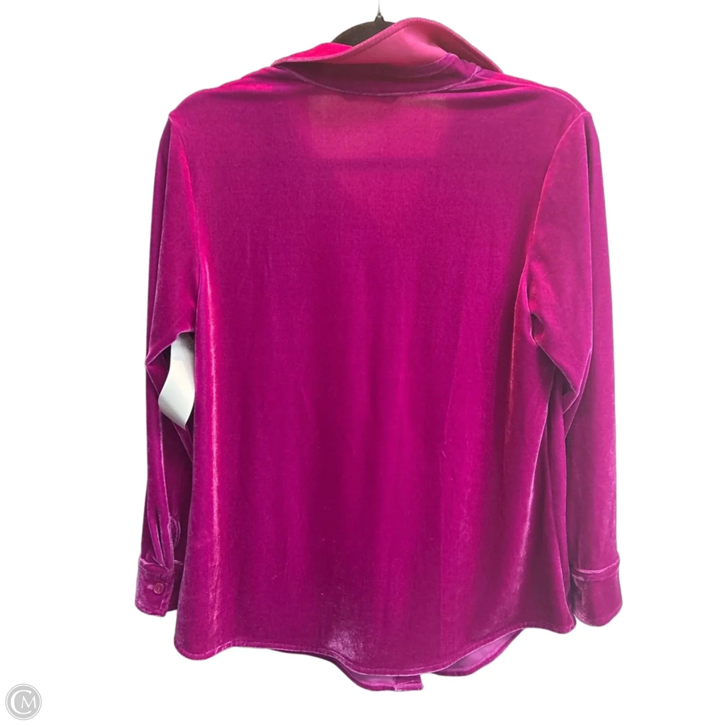 Blouse Long Sleeve By Soft Surroundings In Pink, Size: Xsp