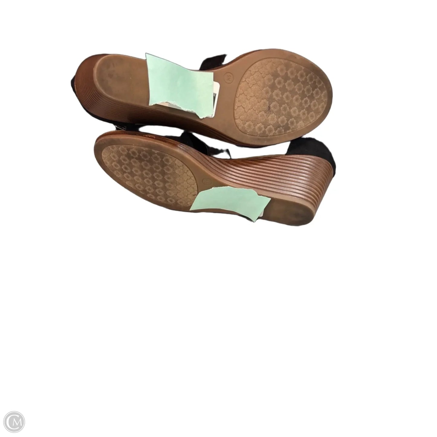 Sandals Heels Wedge By Kelly And Katie In Black, Size: 9
