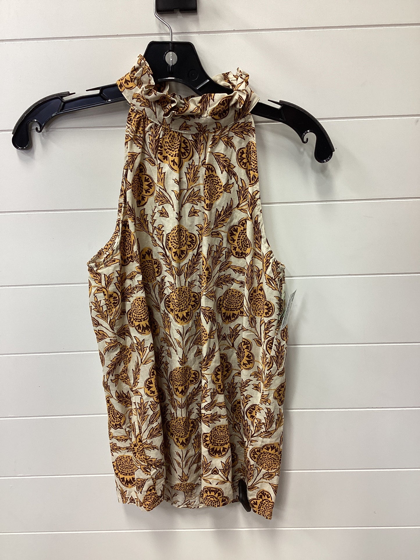 Top Sleeveless By Nicole By Nicole Miller In Yellow, Size:S