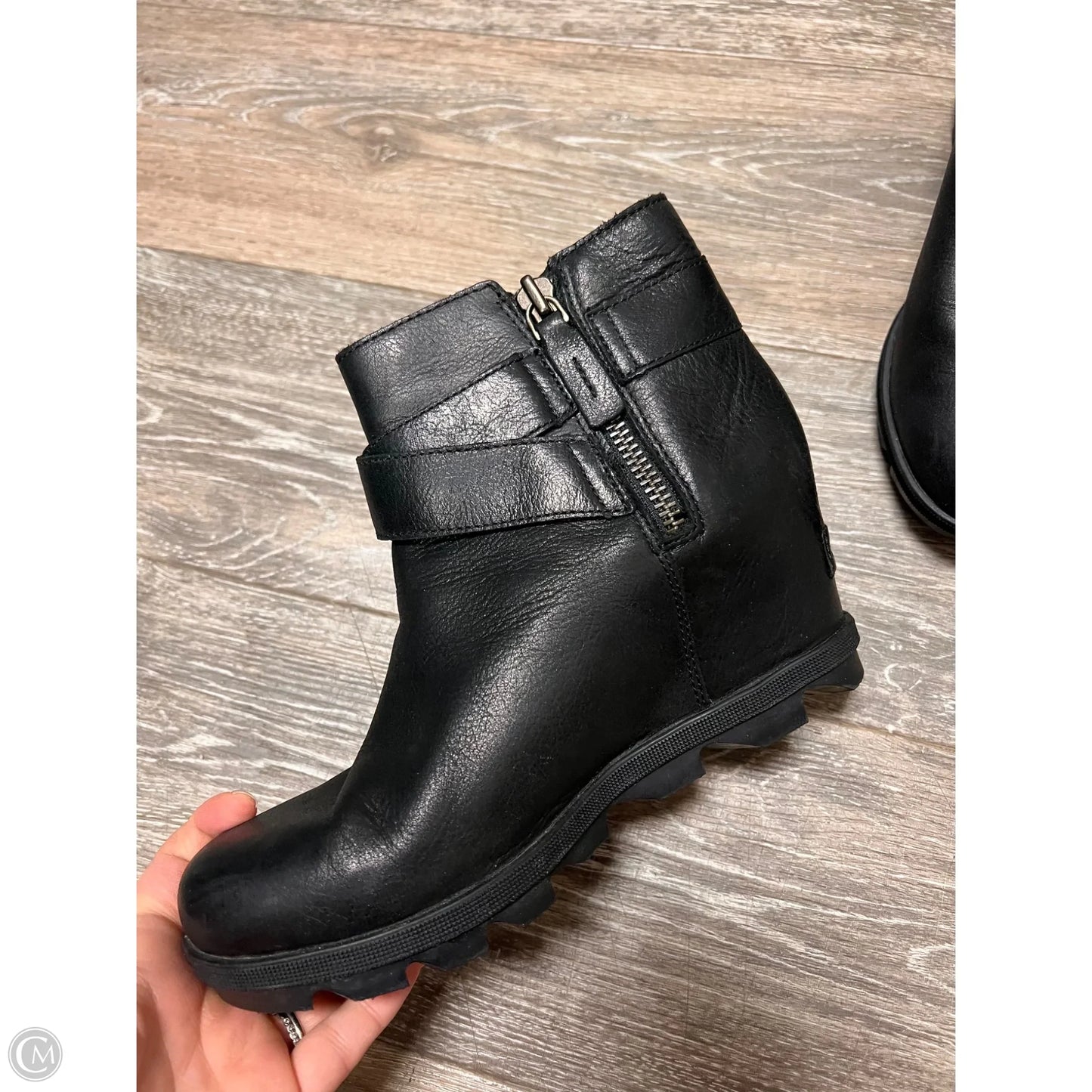 Boots Ankle Heels By Sorel In Black, Size: 7.5