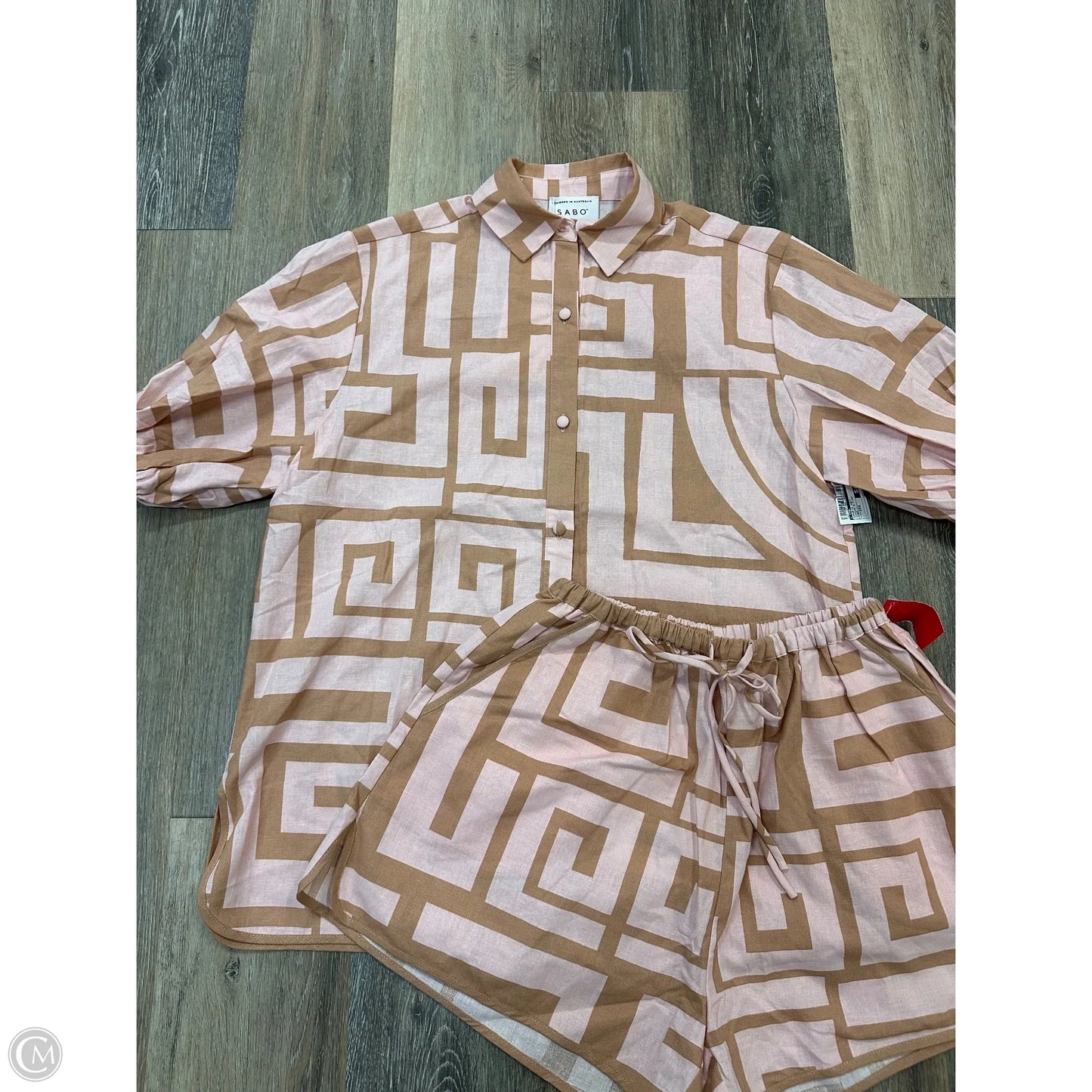 Shorts Set By Sabo In Orange & Pink, Size: Xxs