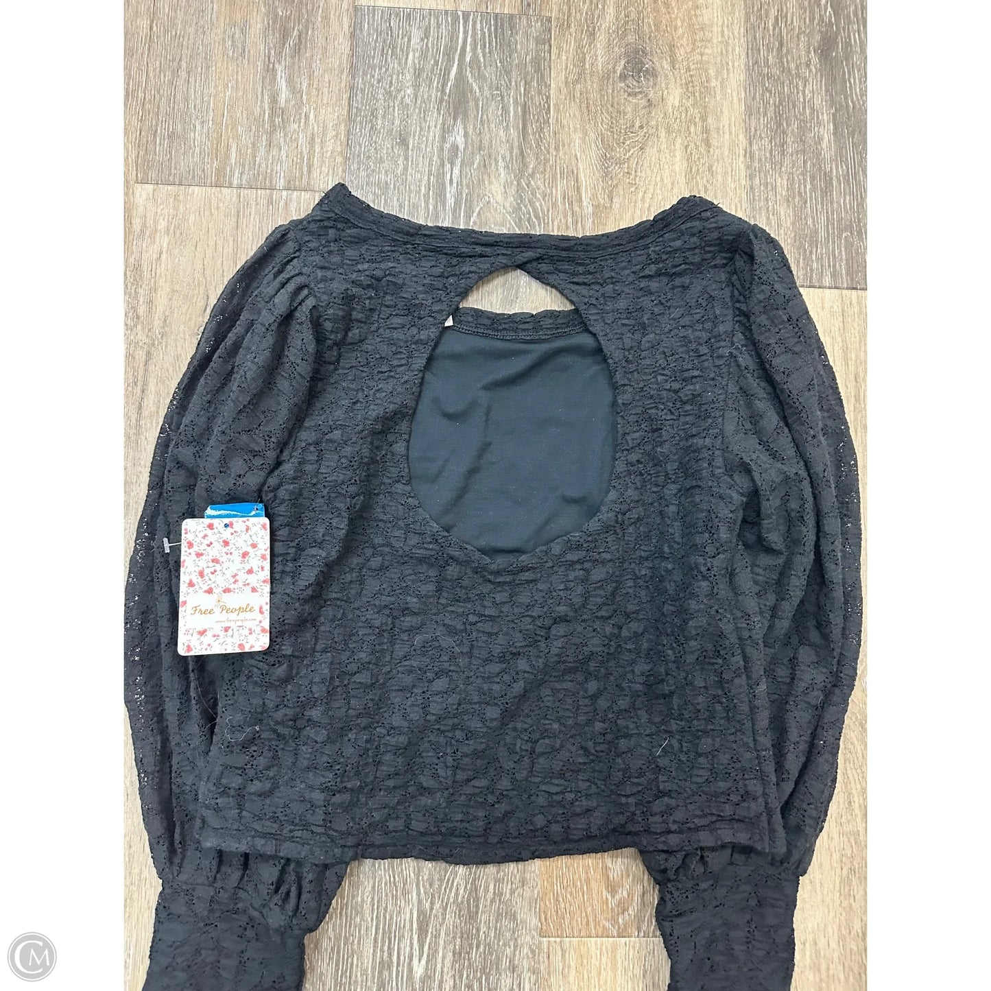 - Blouse Long Sleeve By Free People In Black, Size: M