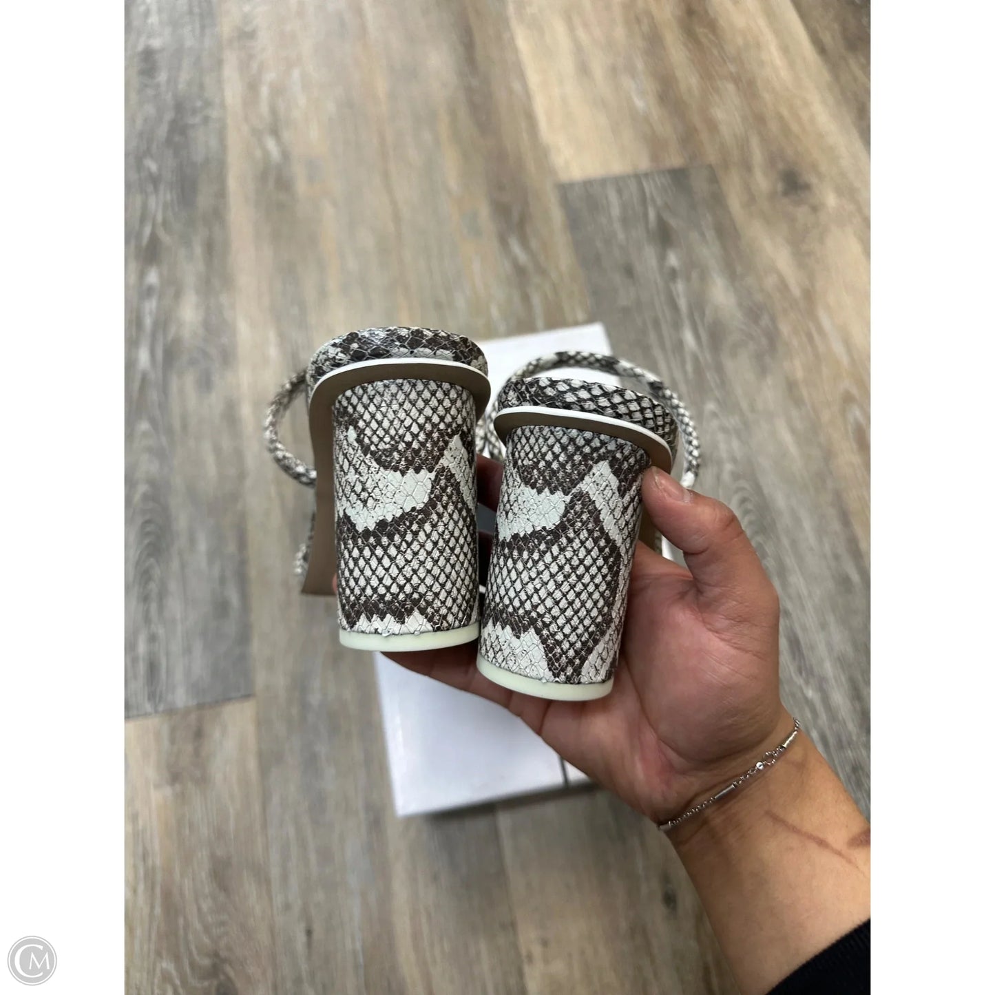 Sandals Heels Block By Dolce Vita In Snakeskin Print, Size: 9