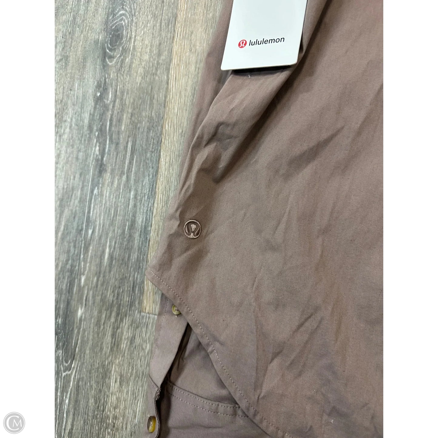 Blouse Long Sleeve By Lululemon In Brown, Size: S