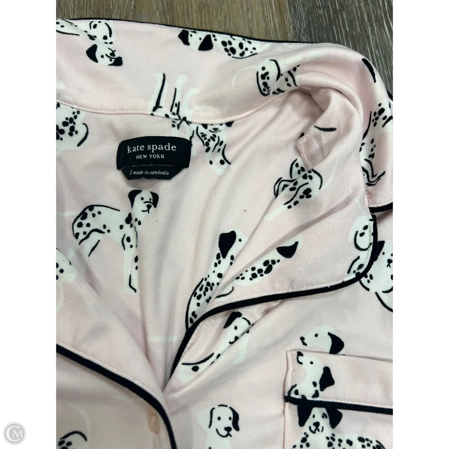 -Pajamas Designer By Kate Spade In Pink, Size: L