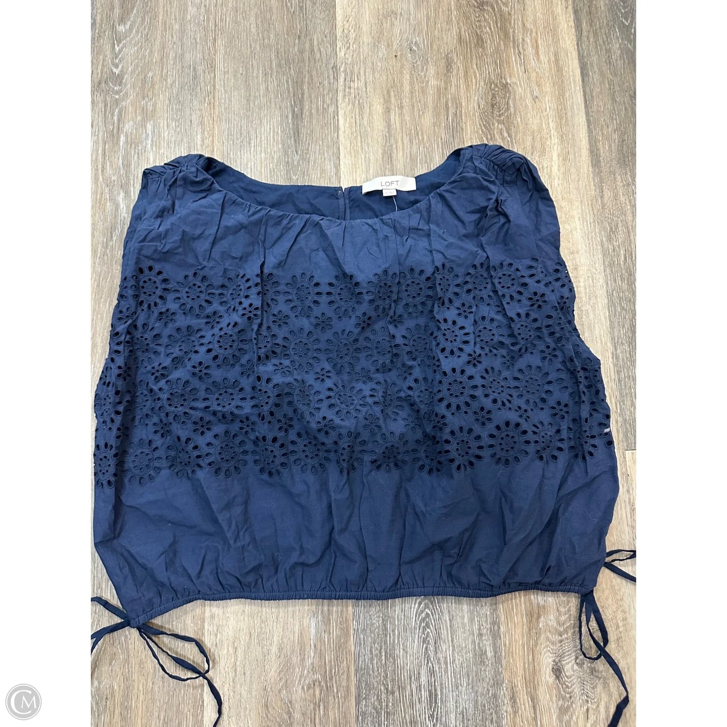 Top Sleeveless By Loft In Navy, Size: Xl