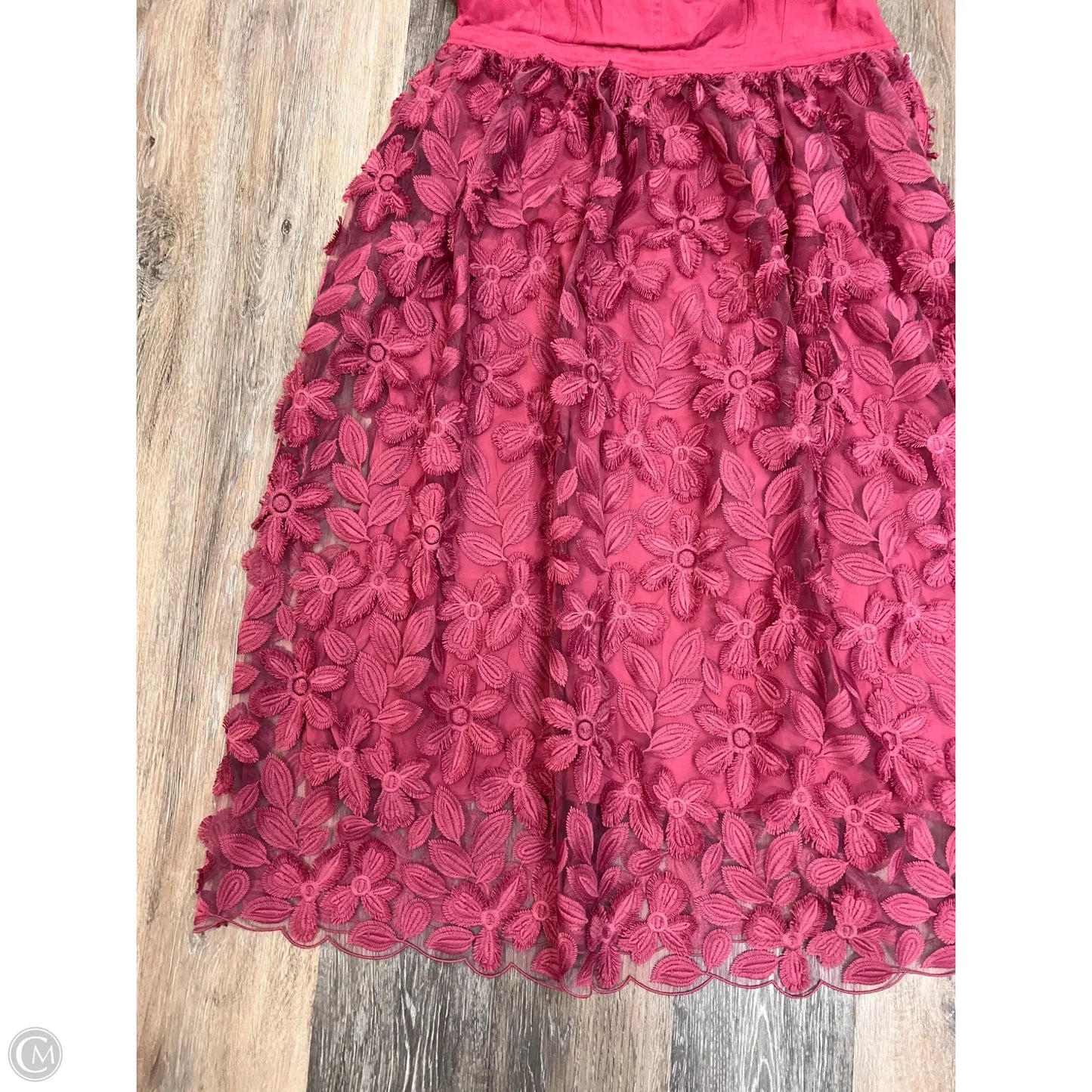 -Dress Party Long By Anthropologie In Pink, Size: 16