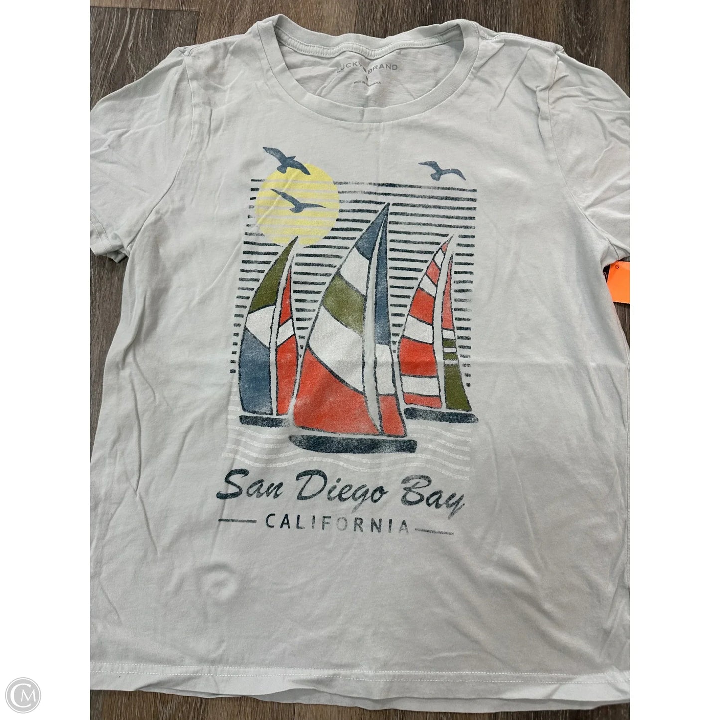 Top Short Sleeve By Lucky Brand In Blue, Size: M