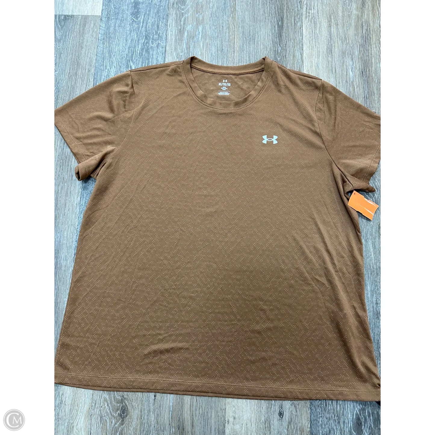 Athletic Top Short Sleeve By Under Armour In Orange, Size: Xl
