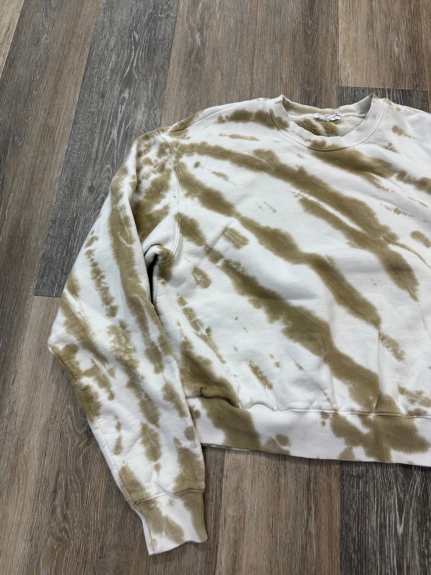 Athletic Sweatshirt Crewneck By Good American In Tie Dye Print, Size: S