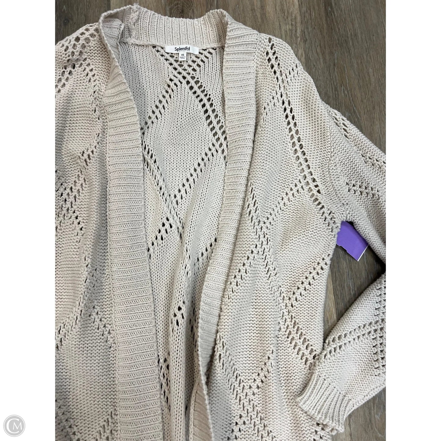 Sweater Cardigan By Splendid In Cream, Size: Xs